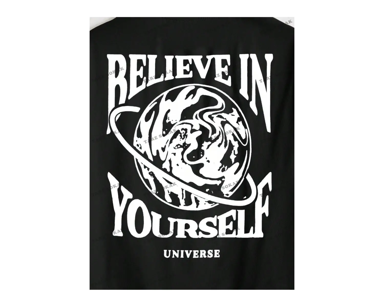 KOD Trend Hypemode Erkek Loose Fit Yuvarlak Yaka Baskılı Örme Tişört