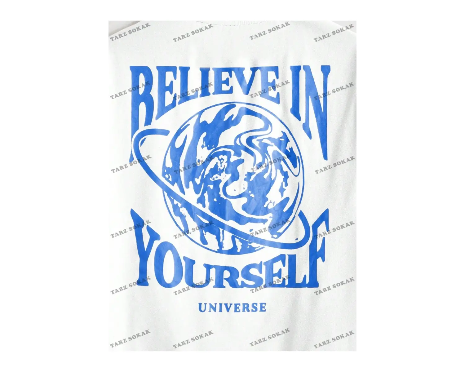 KOD Trend Hypemode Erkek Loose Fit Yuvarlak Yaka Baskılı Örme Tişört