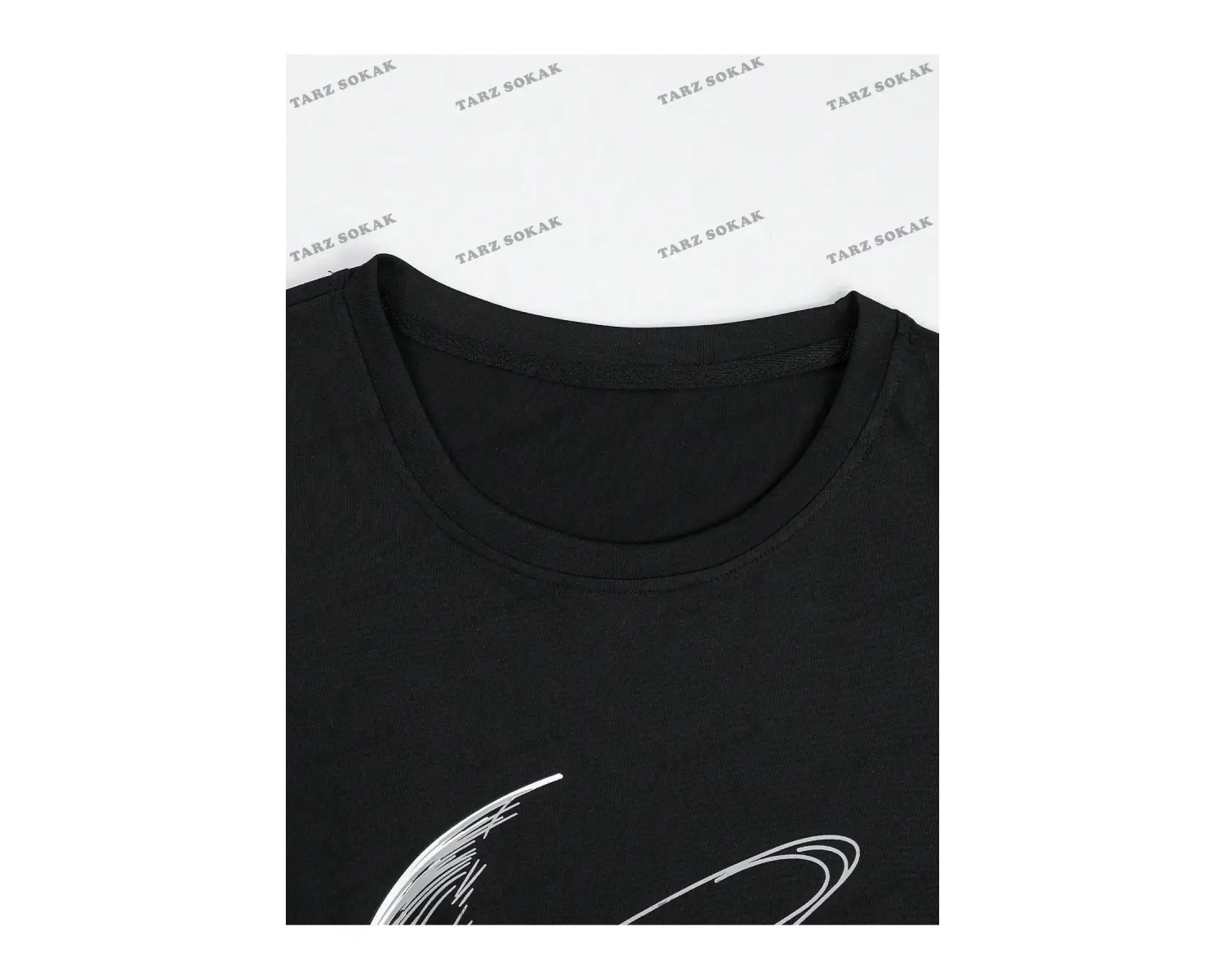 KOD Trend Hypemode Erkek Sloganı ve Gezegen Baskılı Tişört