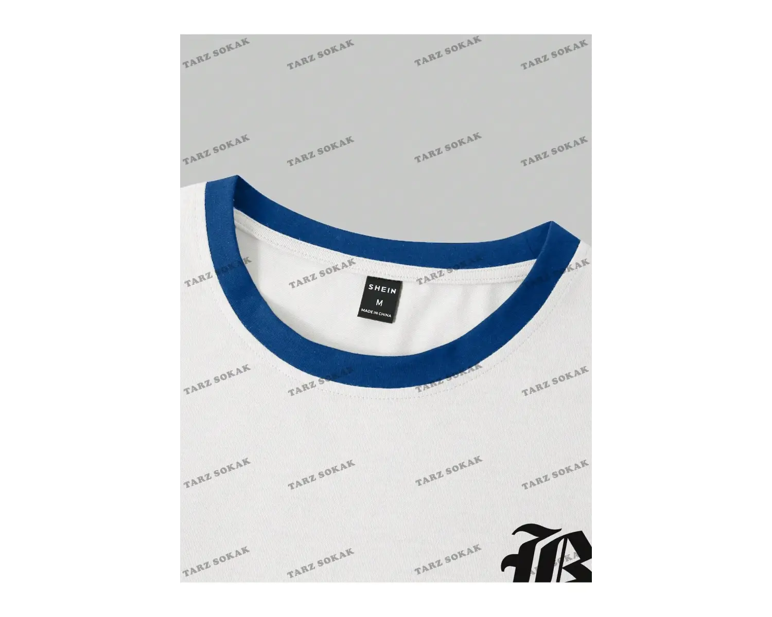 KOD Trend Hypemode Harf Baskılı ve Kontrast Kesimli Renkli Bloklu Erkek Tişörtü