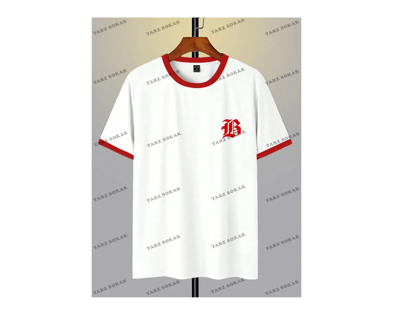 KOD Trend Hypemode Harf Baskılı ve Kontrast Kesimli Renkli Bloklu Erkek Tişörtü