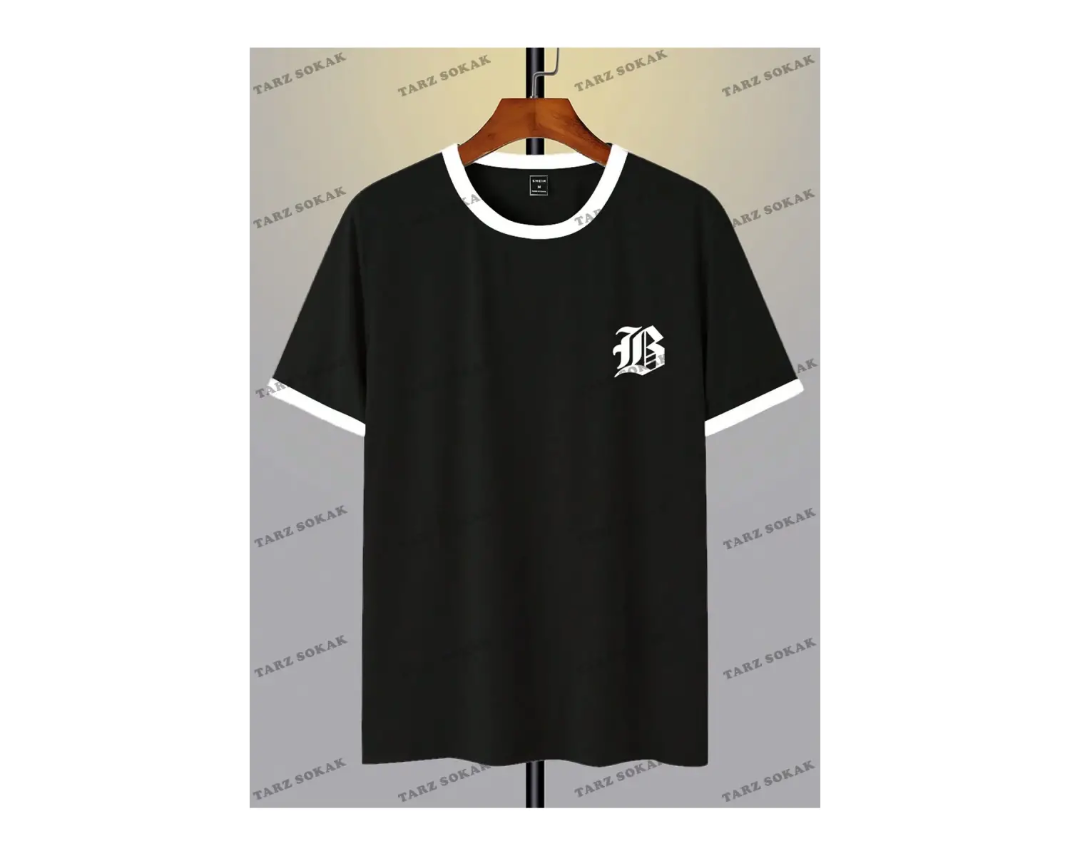 KOD Trend Hypemode Harf Baskılı ve Kontrast Kesimli Renkli Bloklu Erkek Tişörtü