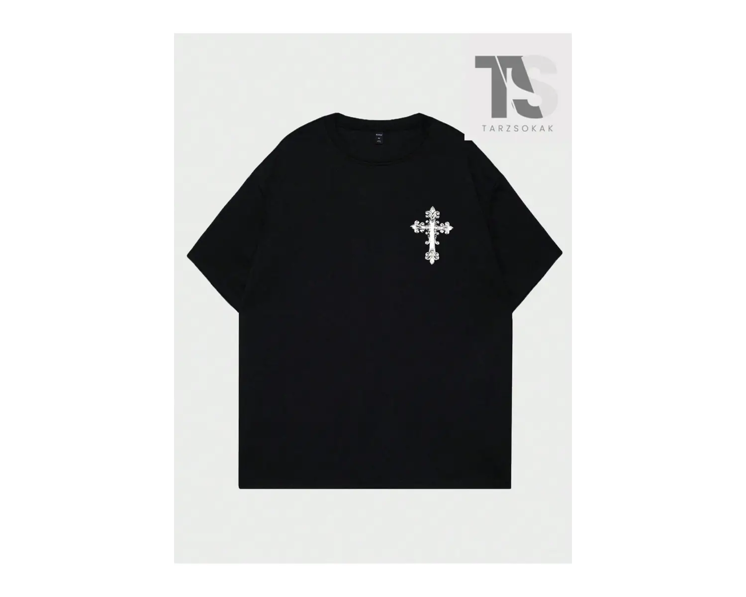 KOD Trend Hypemode Loose Fit Erkek Slogan Grafikli Düşük Omuz Tişört