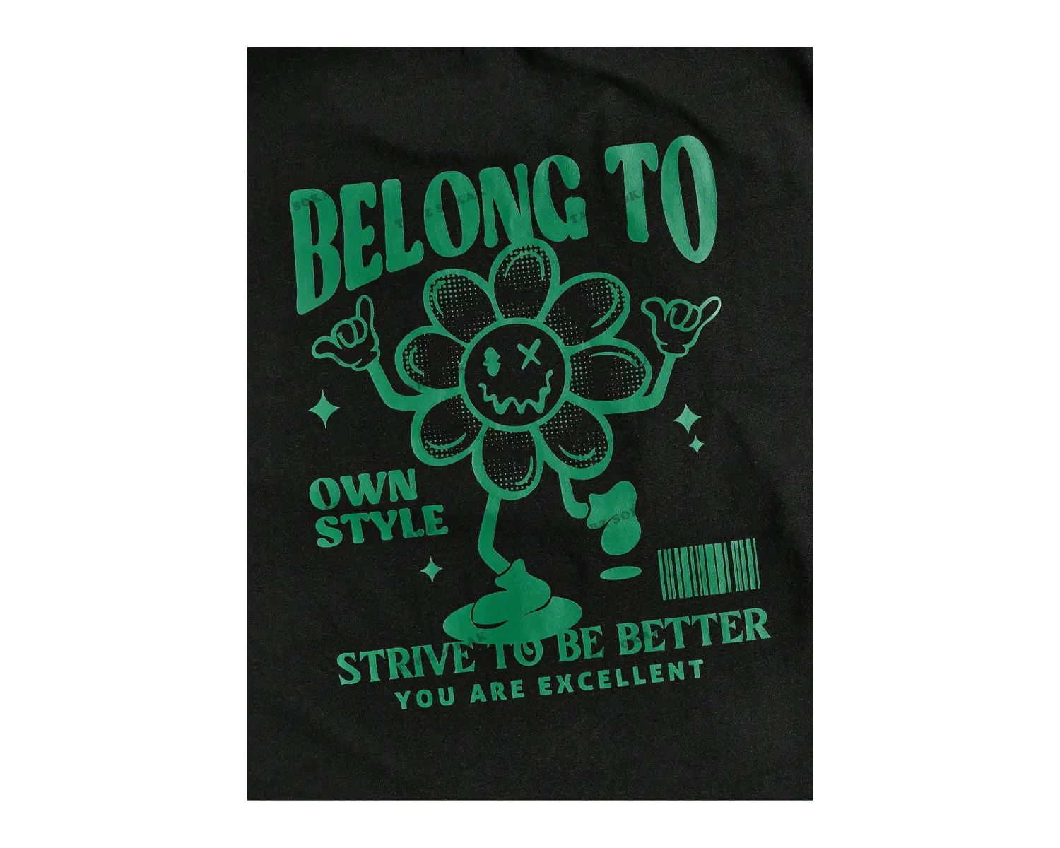 KOD Trend Hypemode Sloganlı Erkek Bol Kesim Karikatür Baskılı Gömlek