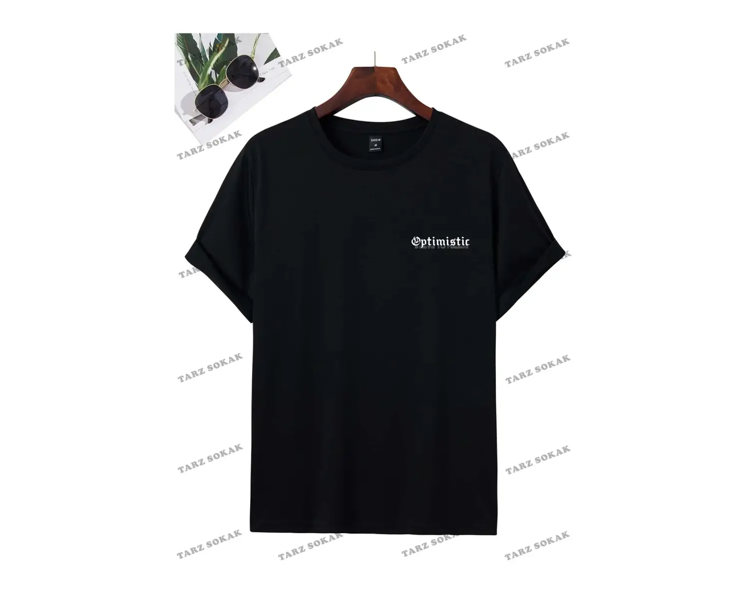 KOD Trend LEGND Erkek Çiçek & Slogan Grafikli Tişört