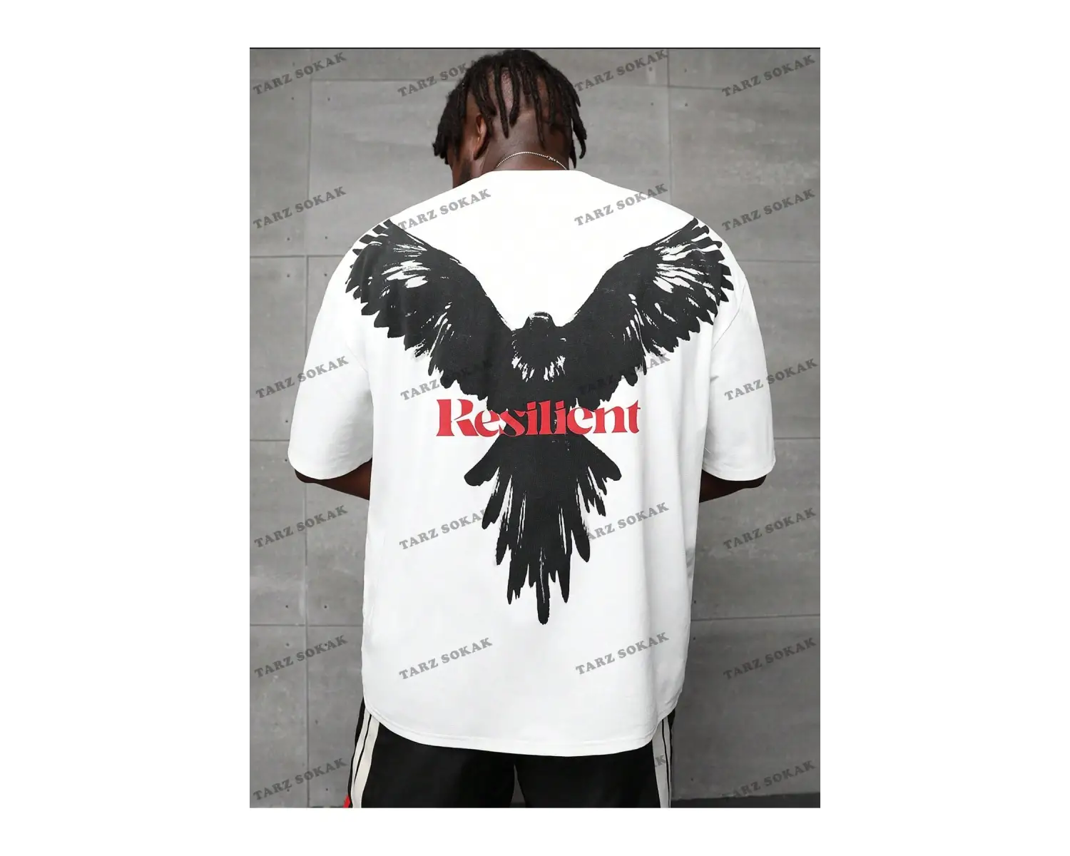 KOD Trend LEGND Erkek Plus Harfli ve Kartal Baskılı Tişört