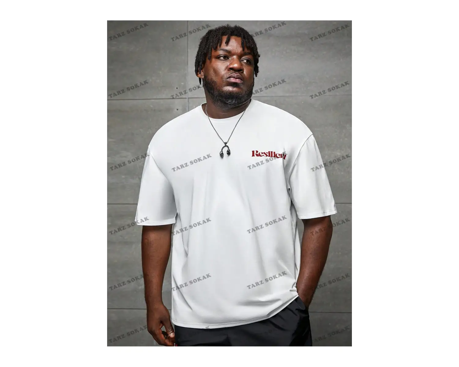 KOD Trend LEGND Erkek Plus Harfli ve Kartal Baskılı Tişört