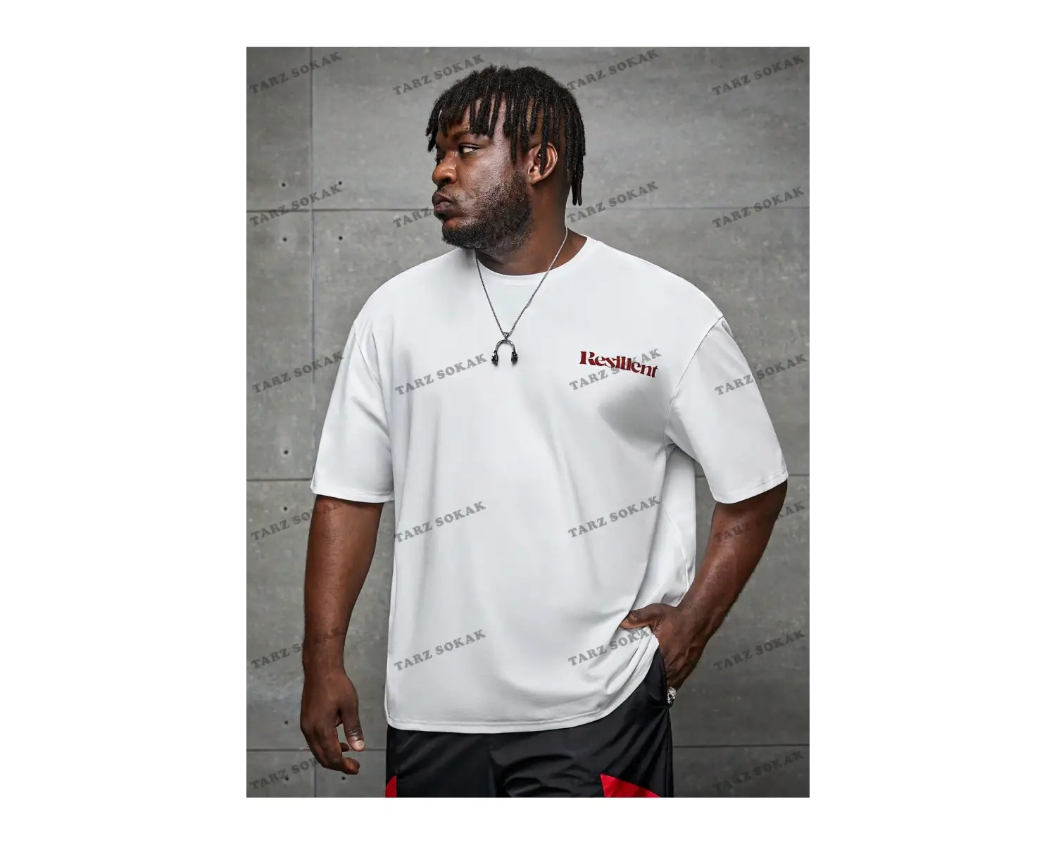 KOD Trend LEGND Erkek Plus Harfli ve Kartal Baskılı Tişört