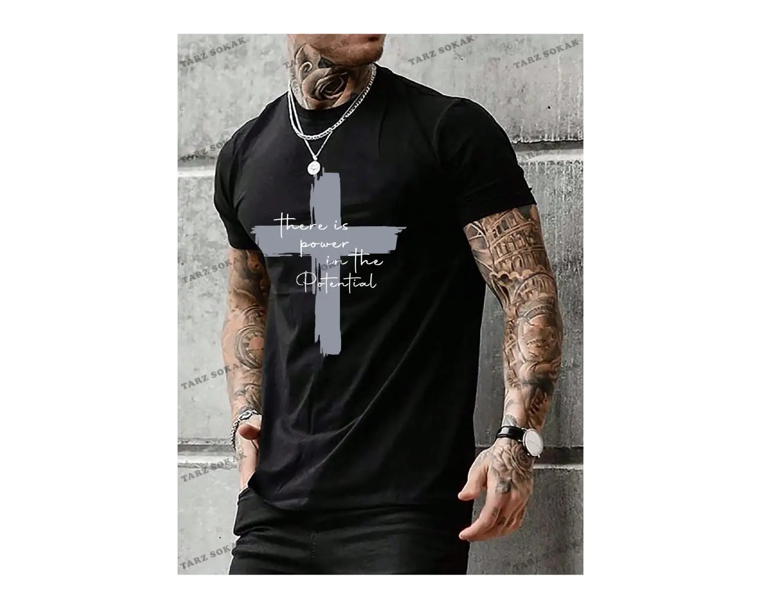 KOD Trend LEGND Erkek Sloganlı Grafik Tişört