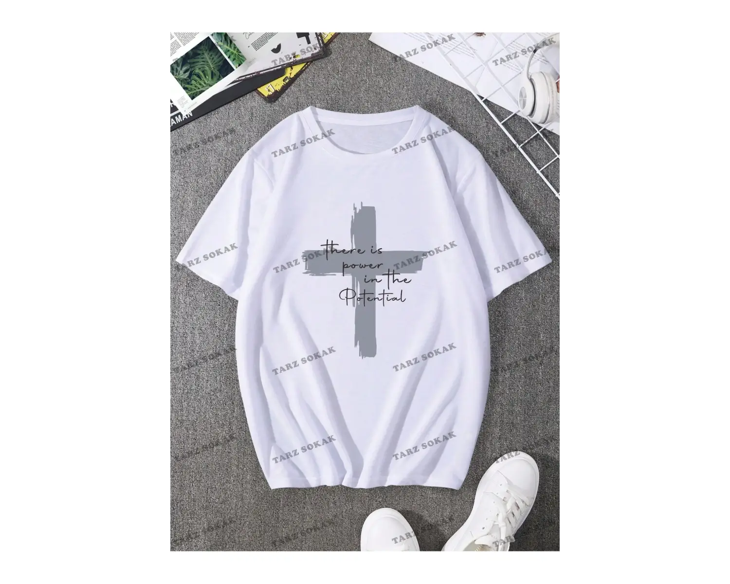 KOD Trend LEGND Erkek Sloganlı Grafik Tişört