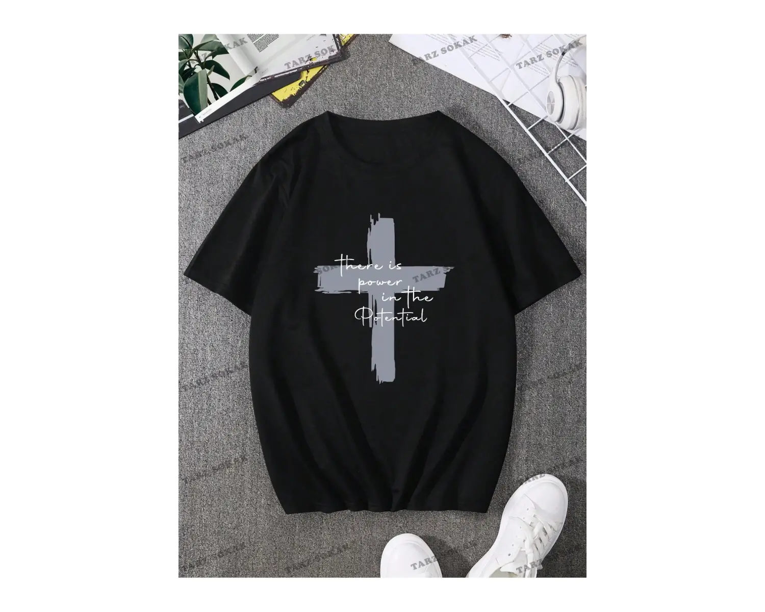 KOD Trend LEGND Erkek Sloganlı Grafik Tişört