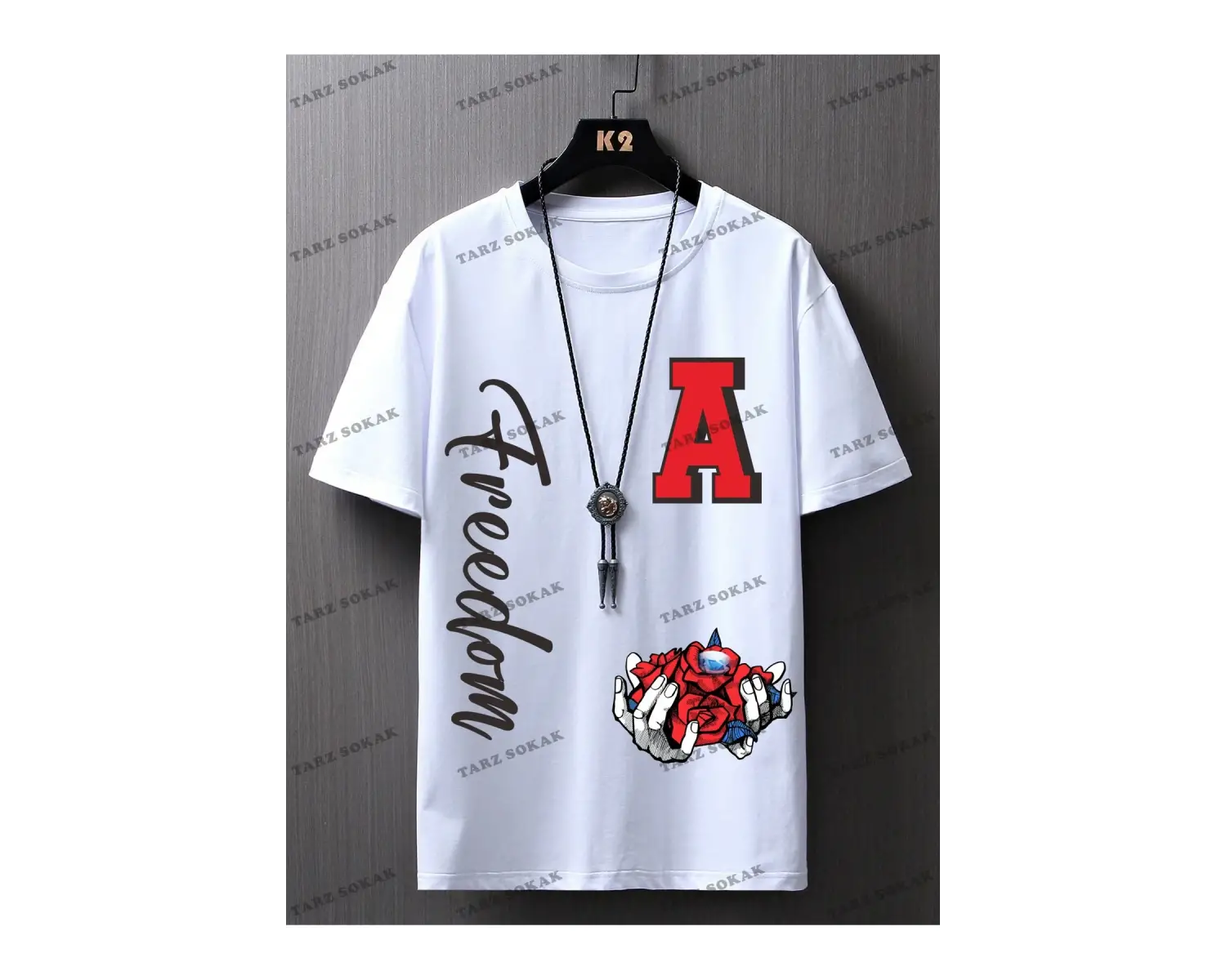 KOD Trend Sporsity Erkek Mektup Grafikli Tişört