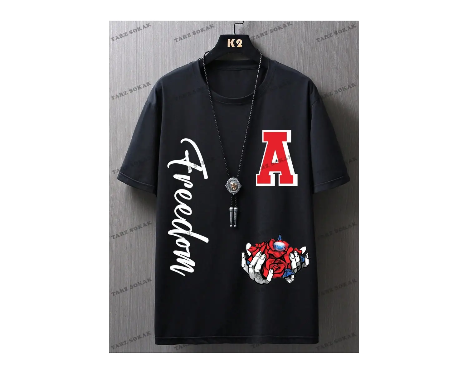 KOD Trend Sporsity Erkek Mektup Grafikli Tişört