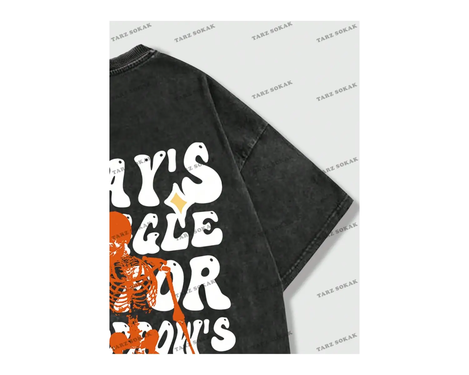 KOD Trend Street Life Erkek Grafik Baskı Yuvarlak Yaka Kısa Kollu Tişört