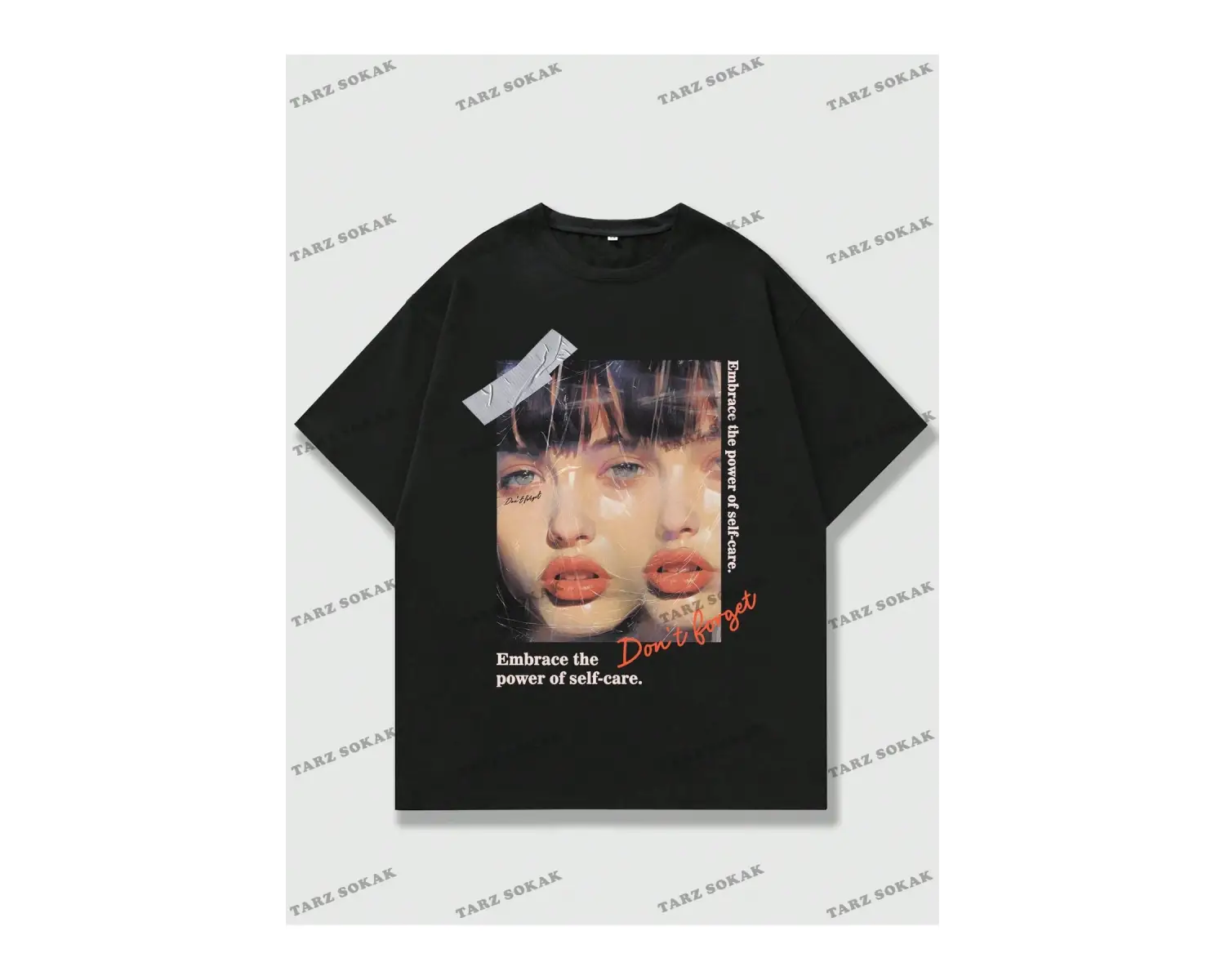 KOD Trend Street Life Erkek Portre Sokak Stili Kısa Kollu Tişört İlkbahar ve Yaz Aylarında Günlük