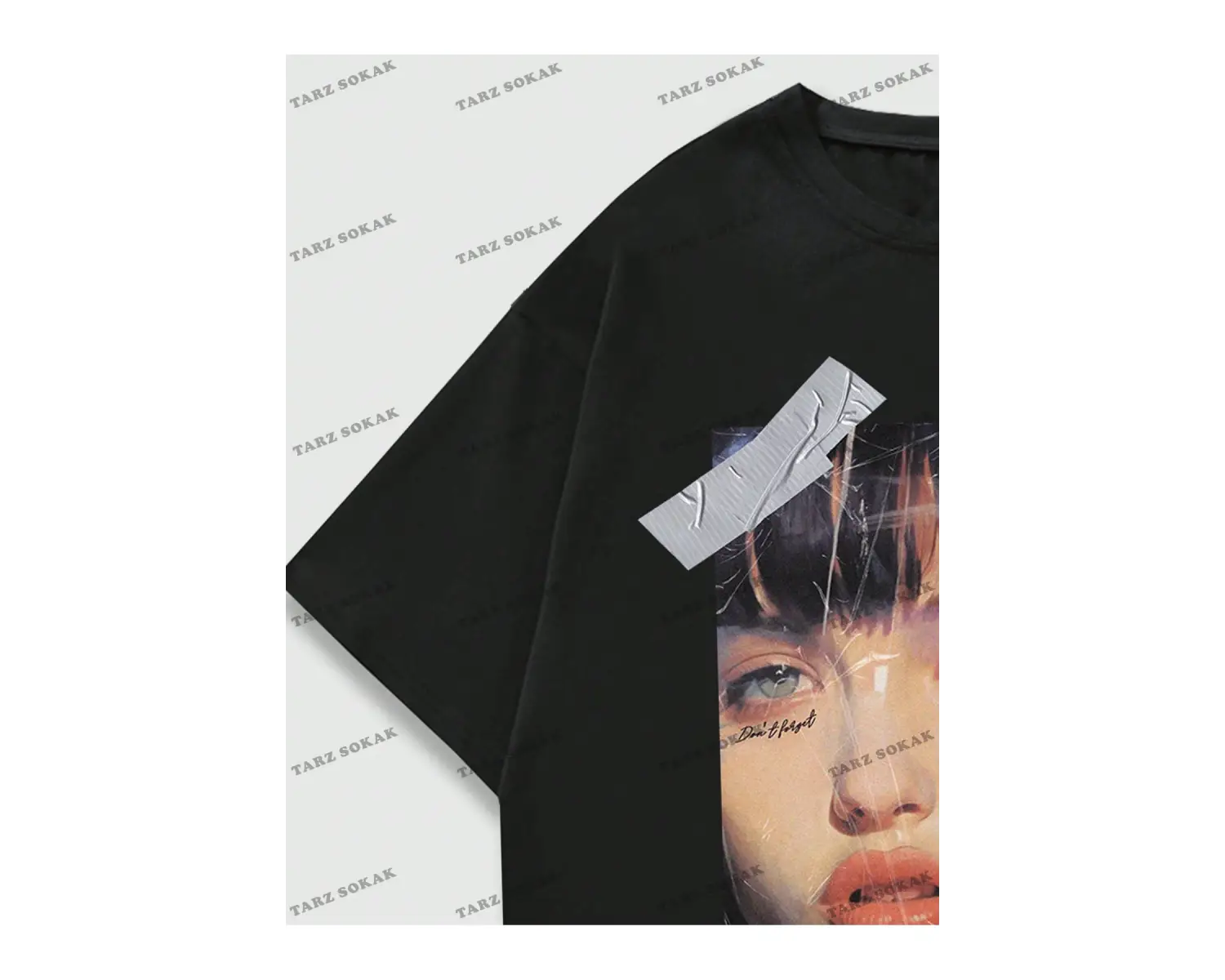 KOD Trend Street Life Erkek Portre Sokak Stili Kısa Kollu Tişört İlkbahar ve Yaz Aylarında Günlük