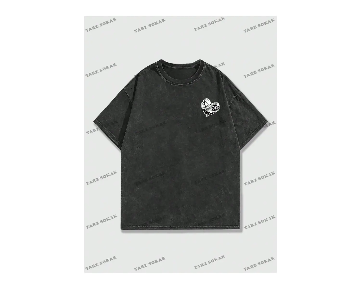 KOD Trend Street Life Erkek Sloganlı Grafik Tişört