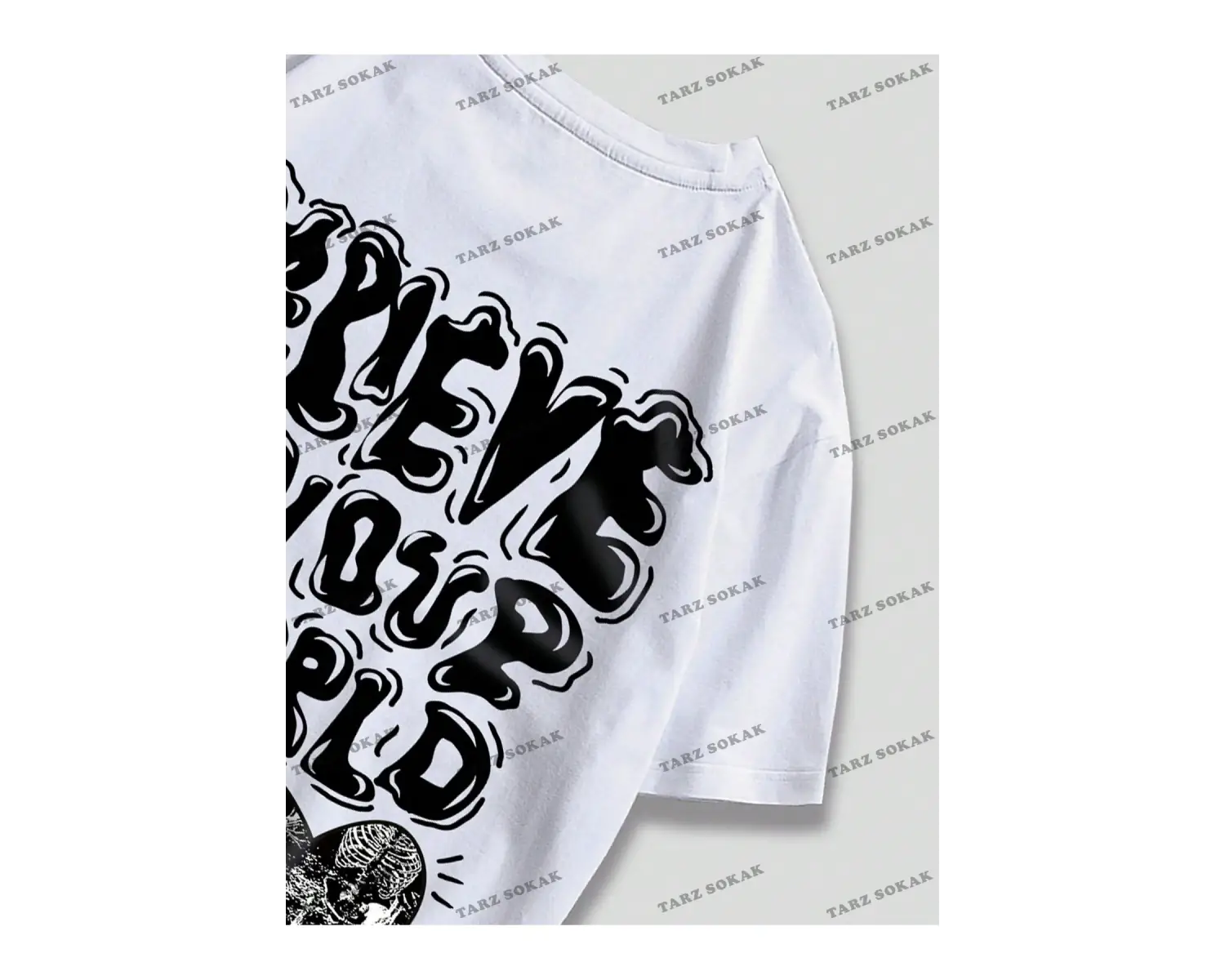 KOD Trend Street Life Erkek Sloganlı Grafik Tişört