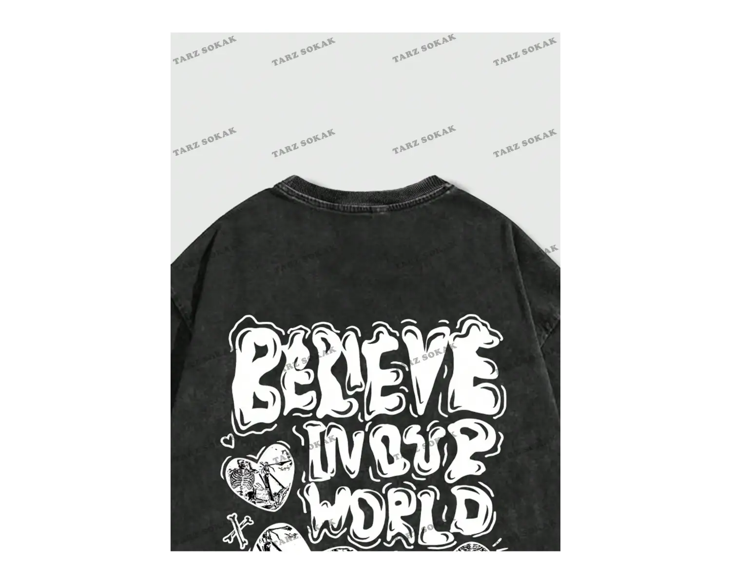 KOD Trend Street Life Erkek Sloganlı Grafik Tişört