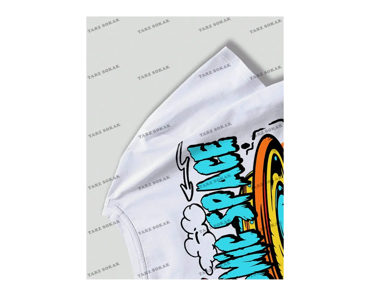 KOD Trend Street Life Erkek Uzaylı ve Sloganlı Grafik Tişört