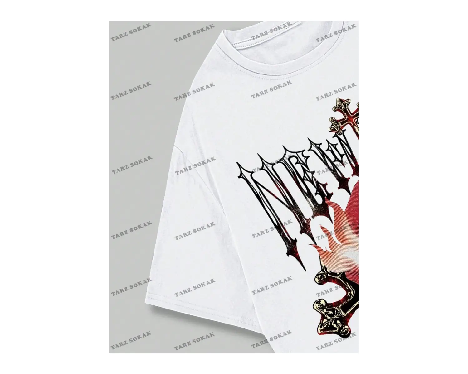 KOD Trend Street Life Harfli ve Dudaklı Kısa Kollu Erkek Tişört