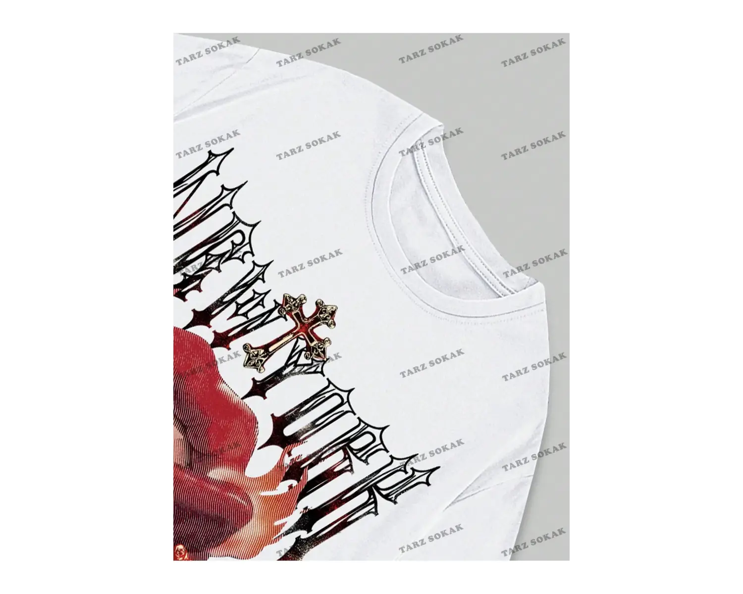 KOD Trend Street Life Harfli ve Dudaklı Kısa Kollu Erkek Tişört