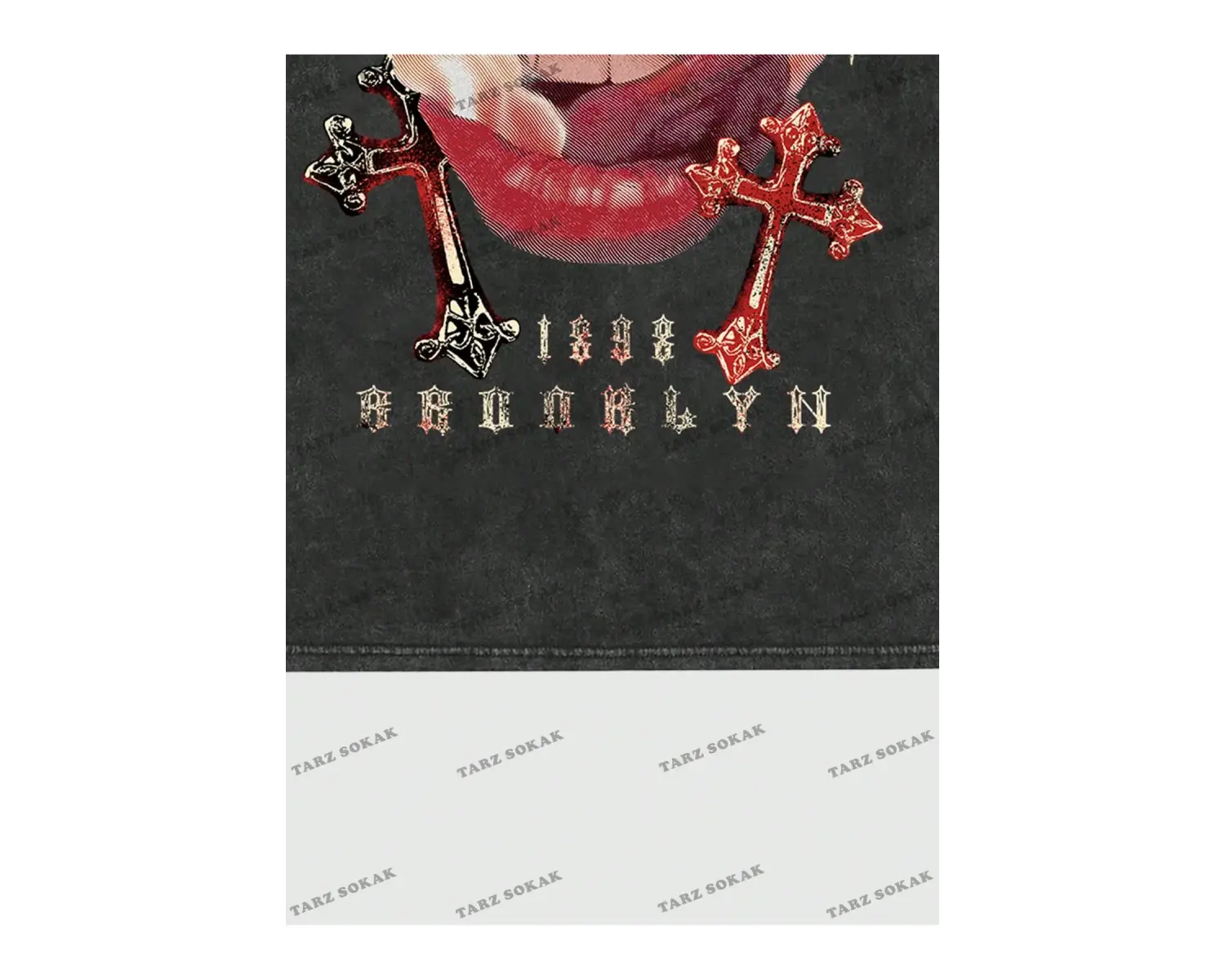 KOD Trend Street Life Harfli ve Dudaklı Kısa Kollu Erkek Tişört