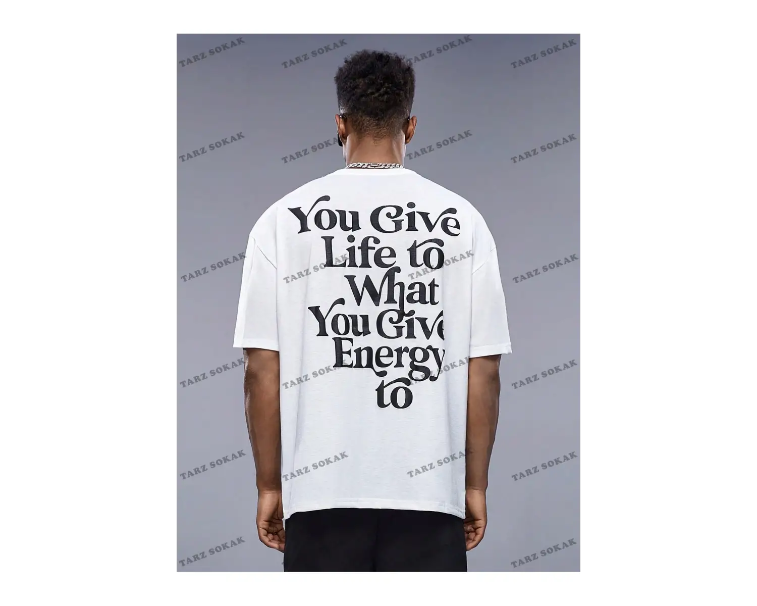 KOD Trend StreetEZ Oversize Sloganlı Grafik Erkek Tişört