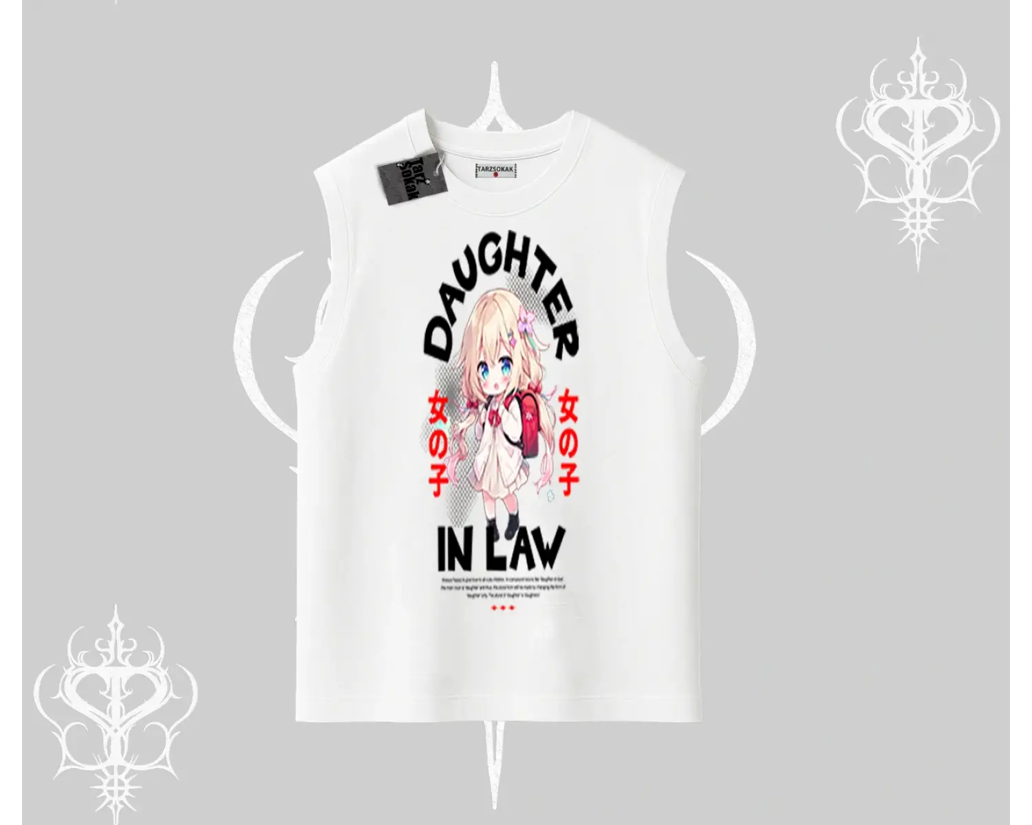 Kolsuz Tshirt Anime Girl Daughter In Law Baskılı