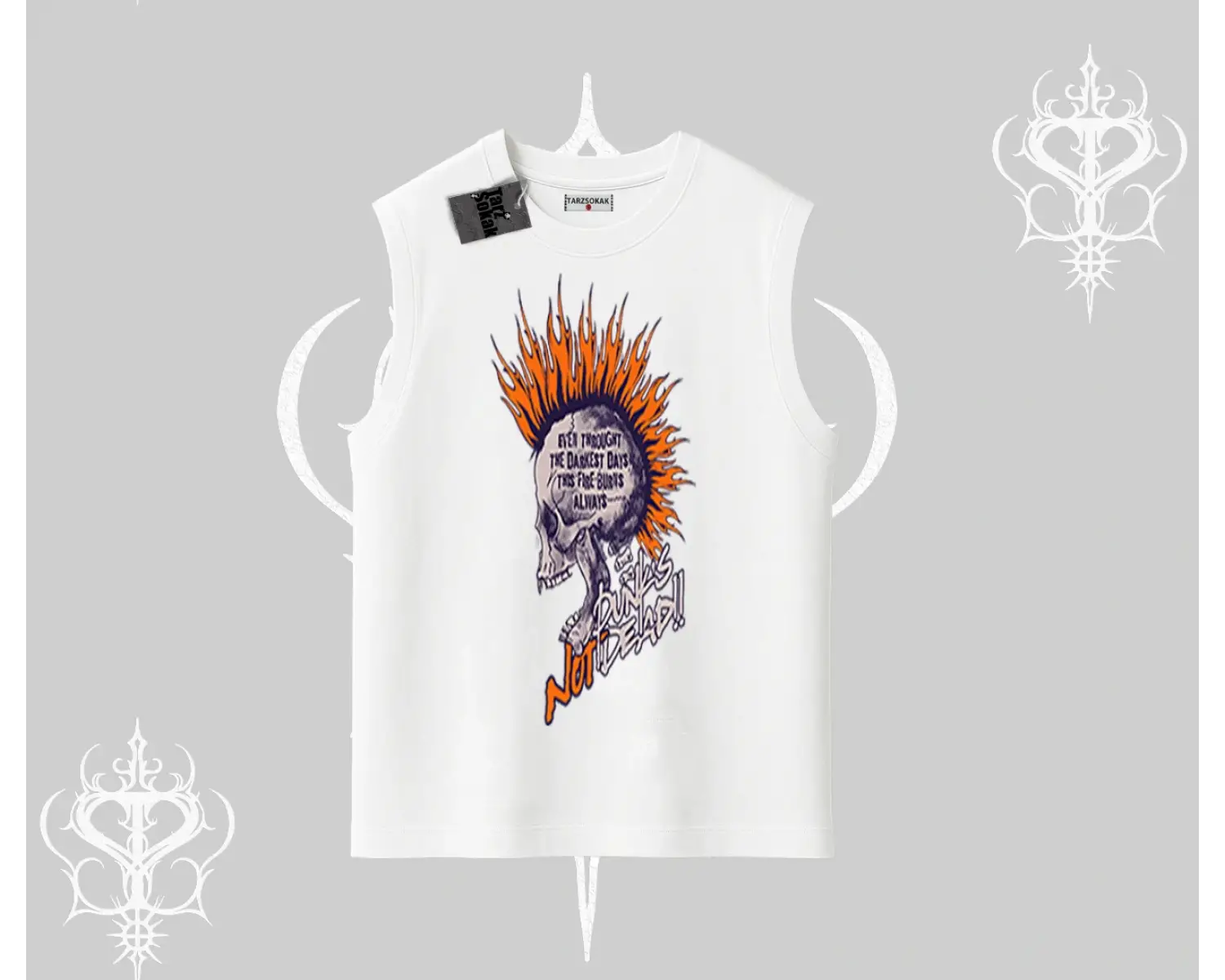 Kolsuz Tshirt Burning Skull Rebel Street Anthem