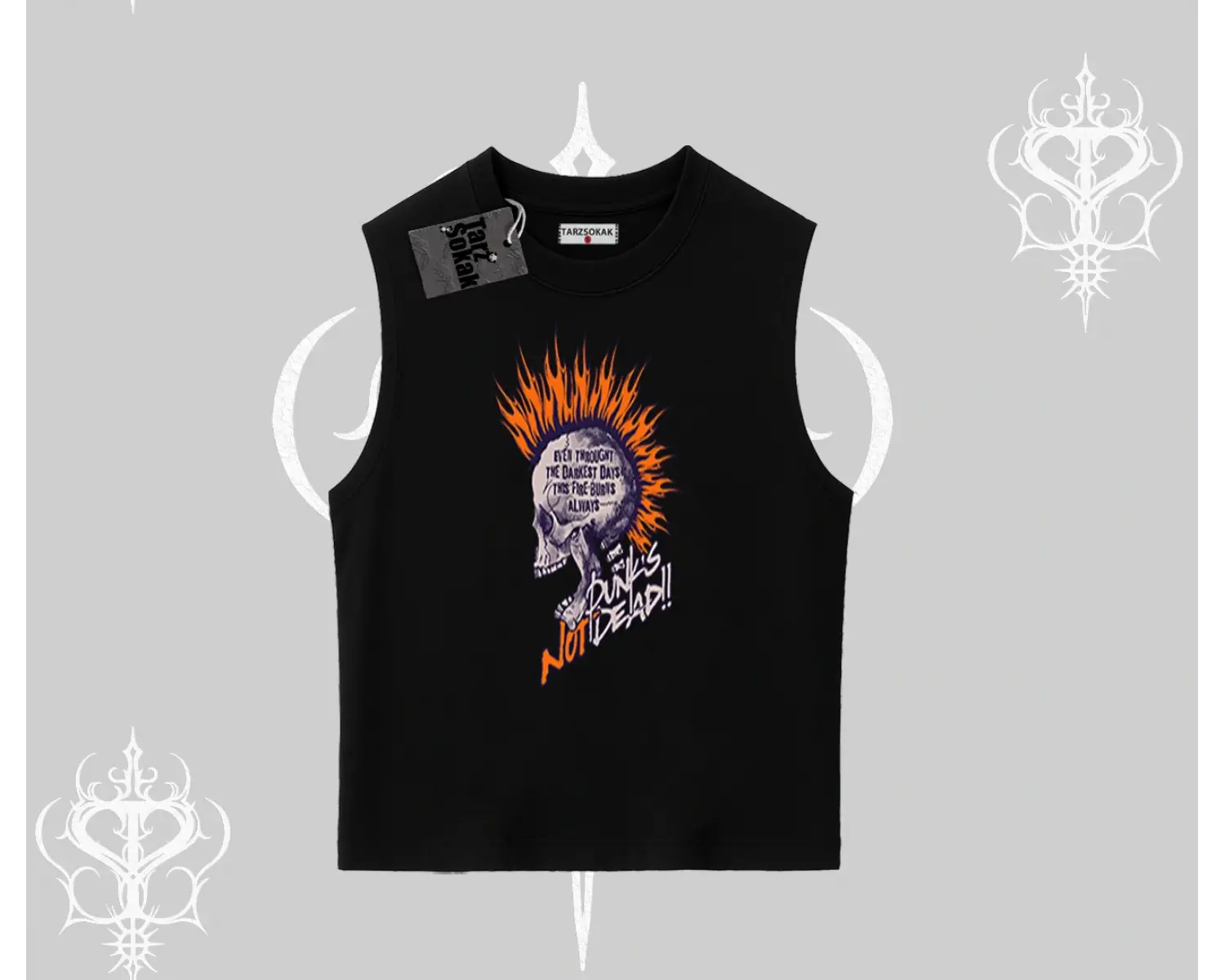Kolsuz Tshirt Burning Skull Rebel Street Anthem