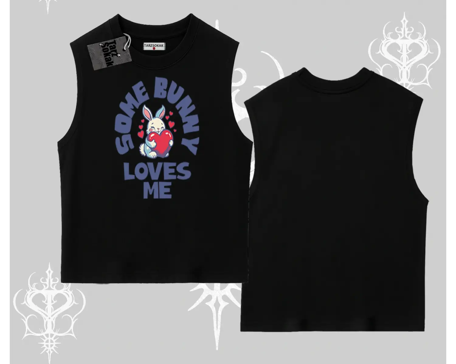 Kolsuz Tshirt Sevimli Tavşan Some Bunny Loves Me Baskılı