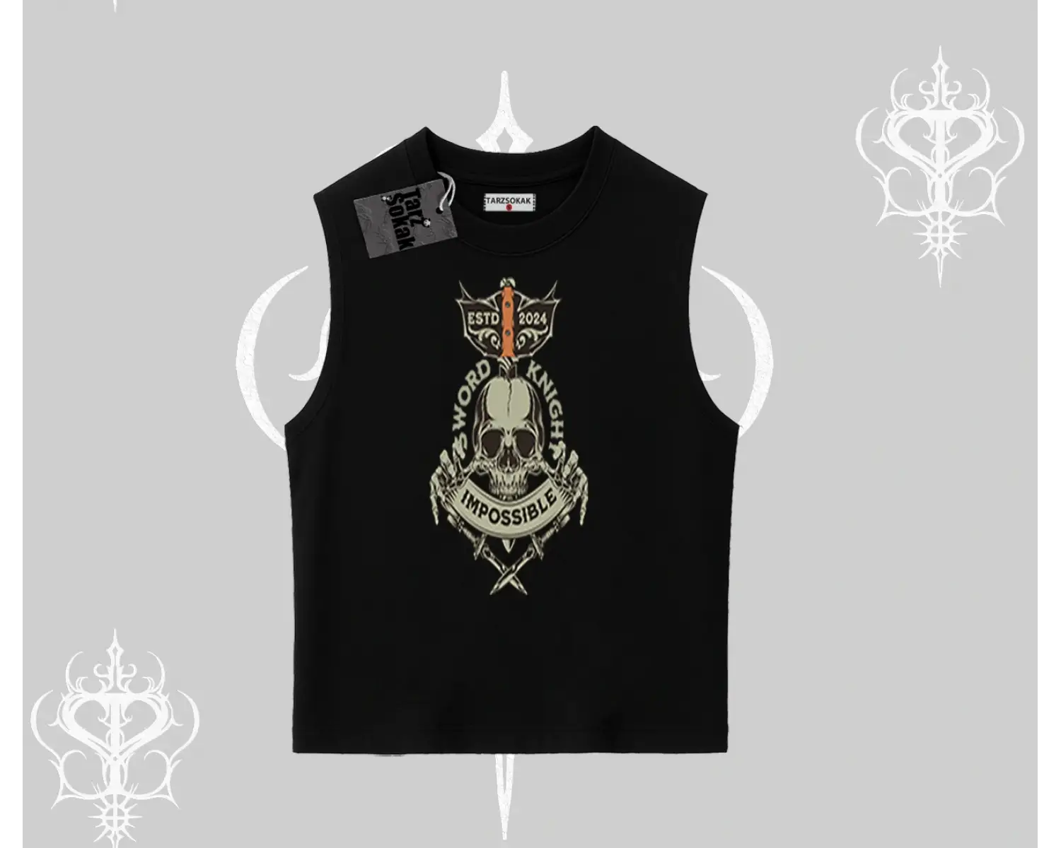 Kolsuz Tshirt Sword Knight Skull Impossible Street Creed