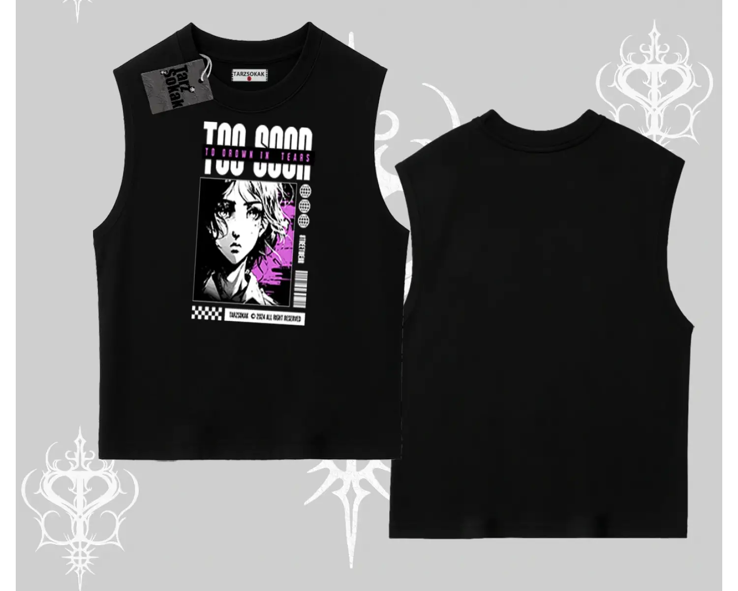 Kolsuz Tshirt Too Good Anime Girl Grafik Baskılı