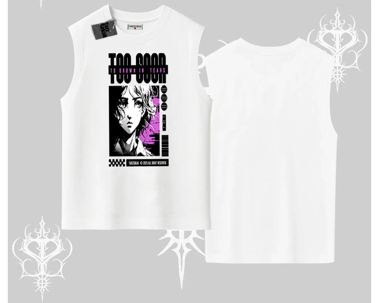 Kolsuz Tshirt Too Good Anime Girl Grafik Baskılı