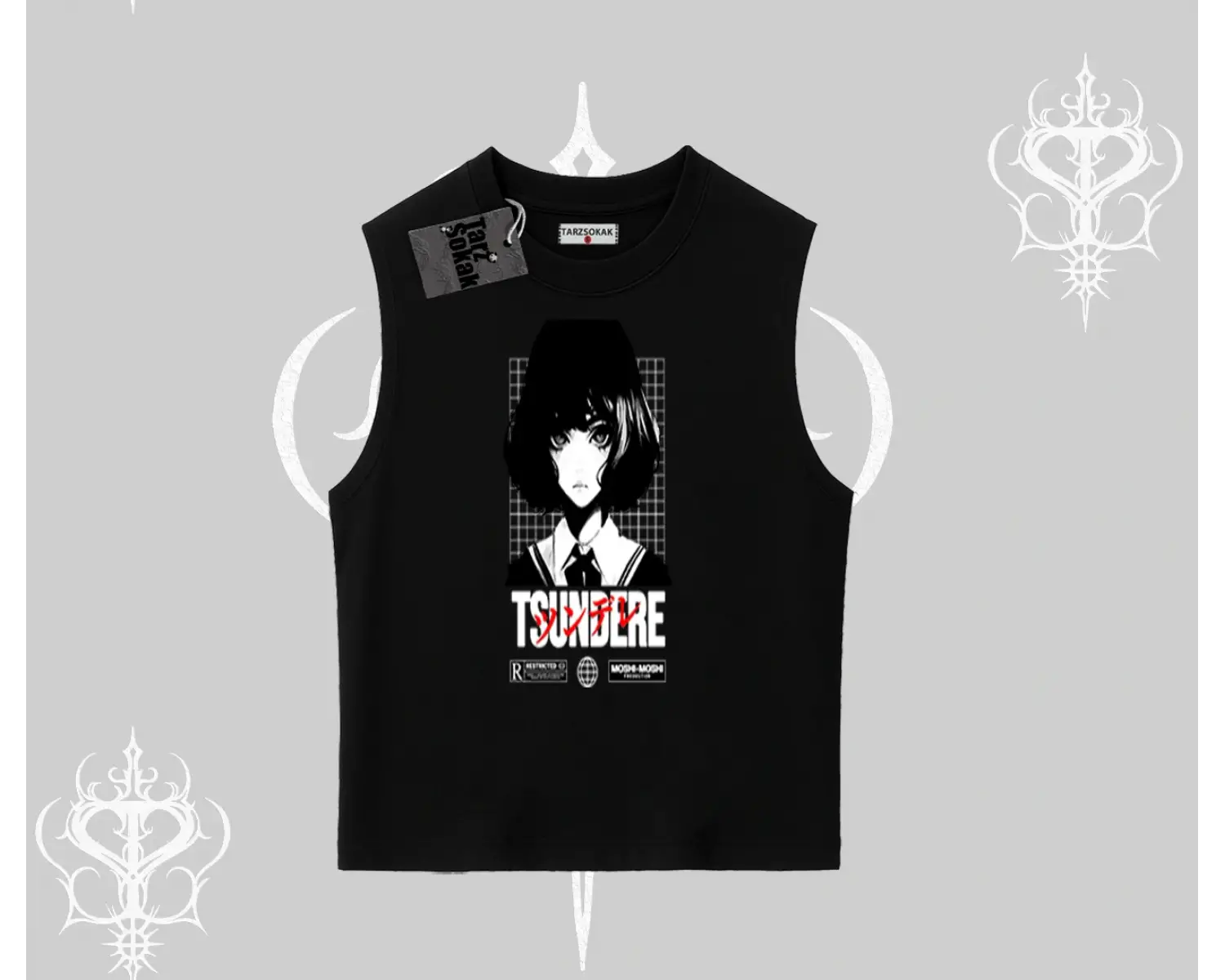 Kolsuz Tshirt Tsundere Anime Japanese Style Baskılı