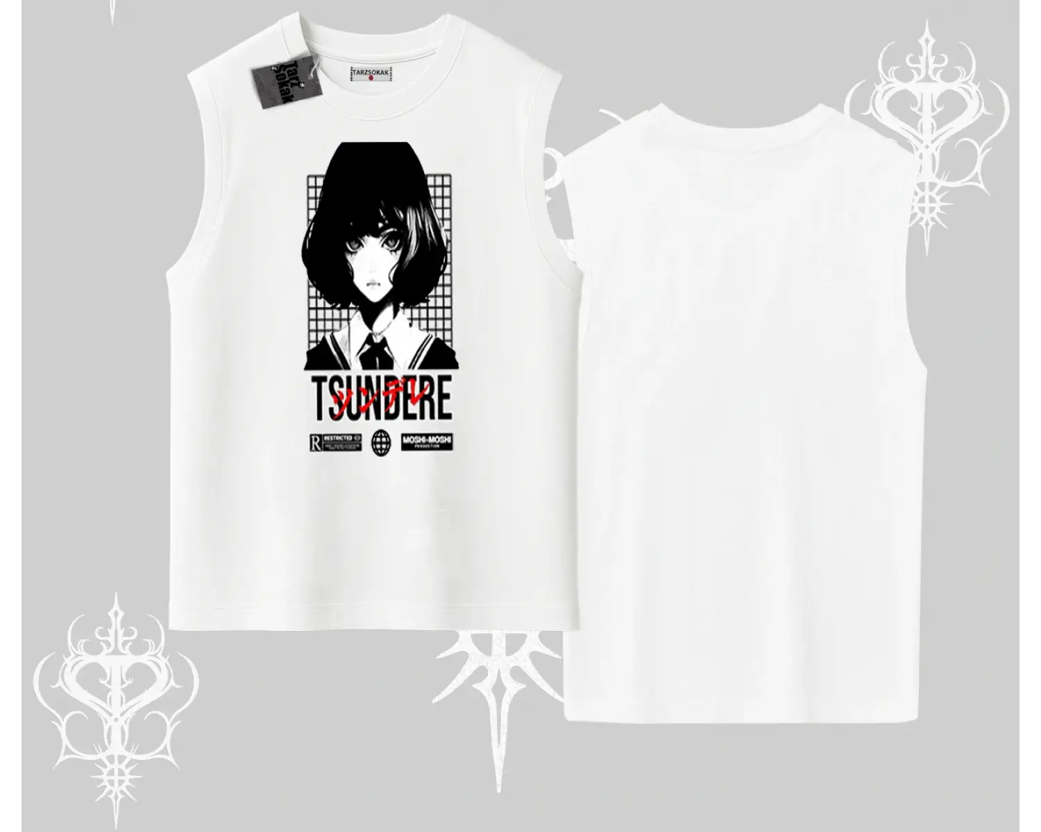 Kolsuz Tshirt Tsundere Anime Japanese Style Baskılı