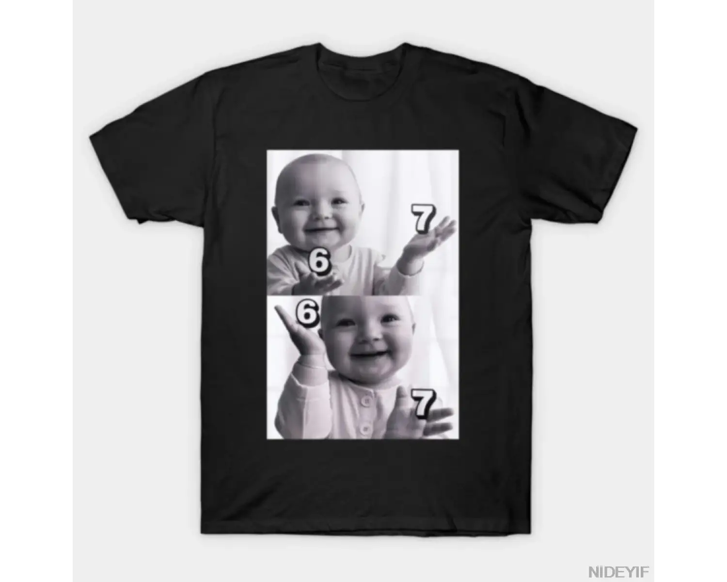 Komik 6 Artı 7 Noel Bebek Meme T-shirt Erkekler Kadınlar Için % 100% Pamuk T Shirt Kısa Kollu