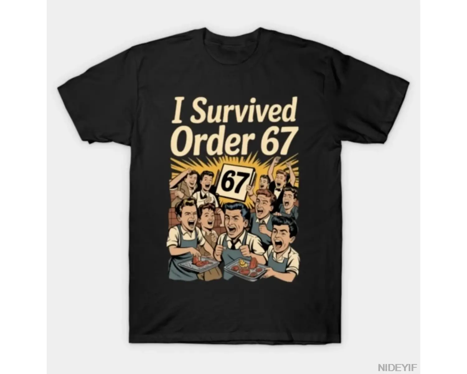 Komik Altı Yedi Hayatta Kaldı Sipariş 6 7 Mizah T-shirt Erkekler Kadınlar Için % 100% Pamuk T