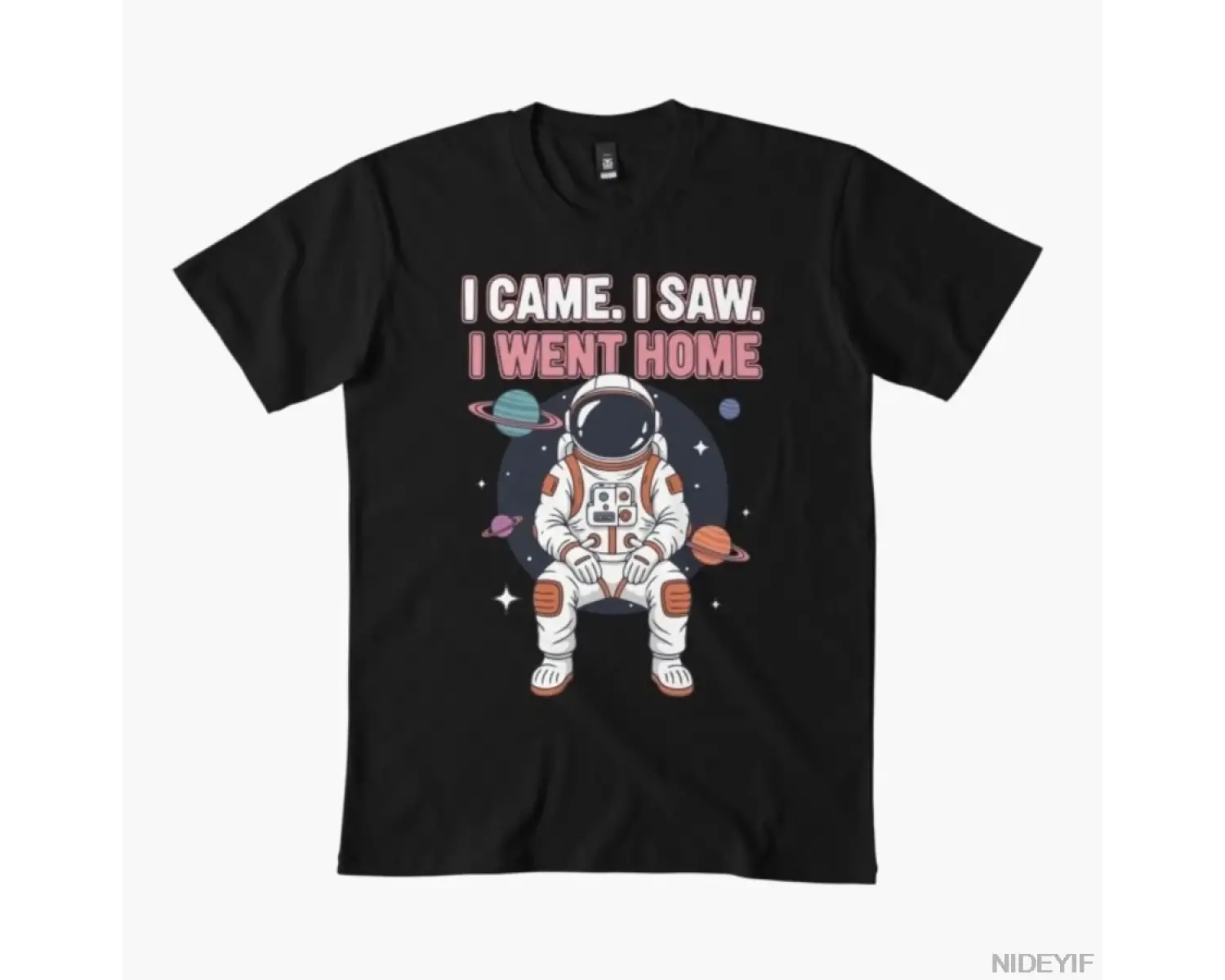 Komik Anksiyete Astronot Yankıları T-shirt Erkekler Kadınlar Için % 100% Pamuk T Shirt Kısa K