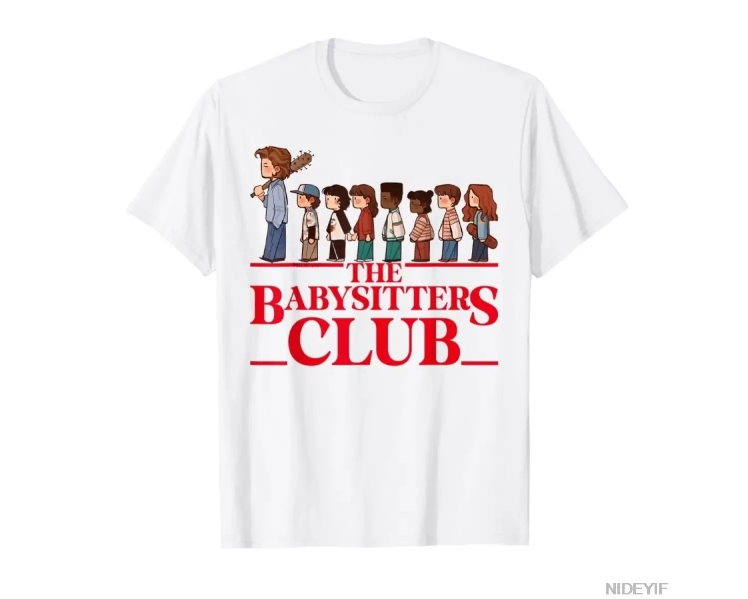 Komik Bebek Bakıcıları Kulübü Retro Arkadaşlar T-shirt Erkekler Kadınlar Için % 100% Pamuk T