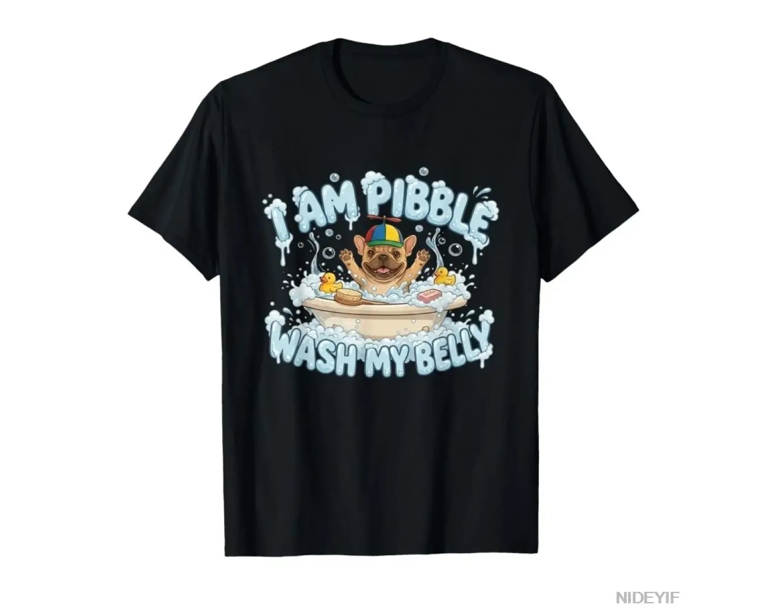 Komik Ben Pibble Köpek Yavrusuyum Göbekimi Yıkayın Temizleyin Meme Tişörtü Erkekler Kadınlar