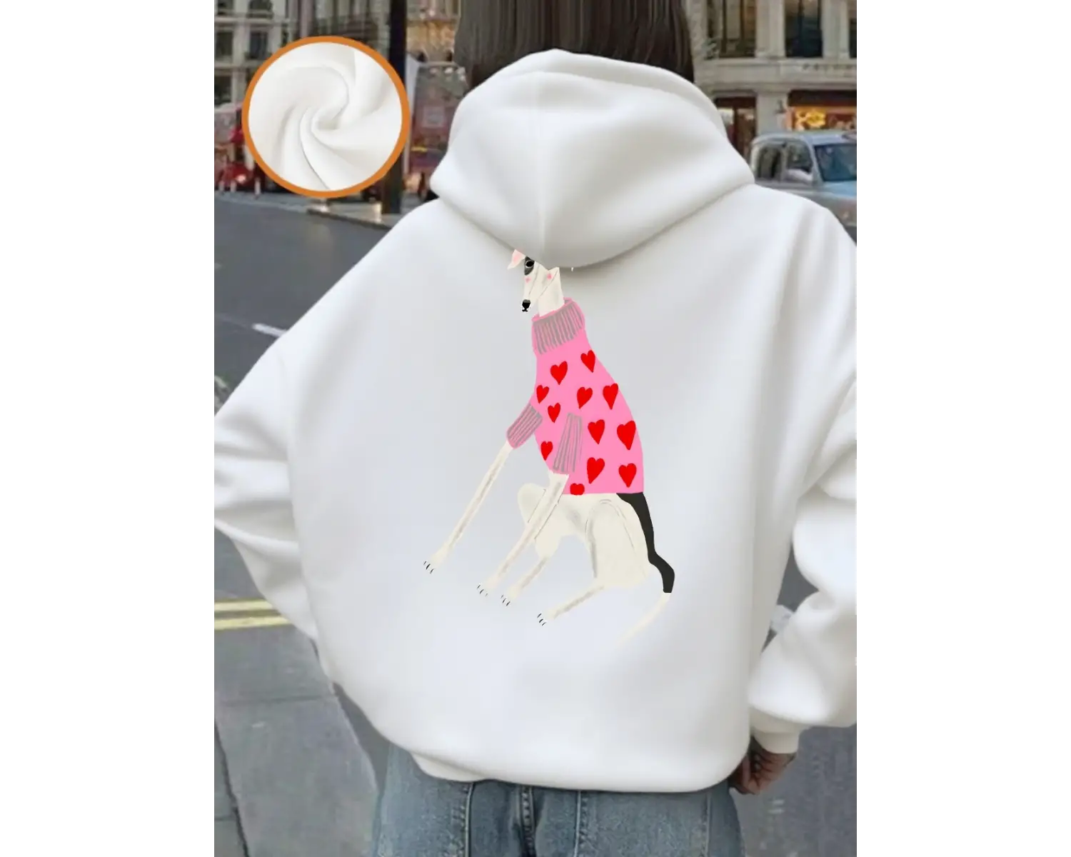 Komik Dachshund Köpek Baskı Kapüşonlular Bayan Rahat Gevşek Kazaklar Polar Sıcak Yumuşak Tişö