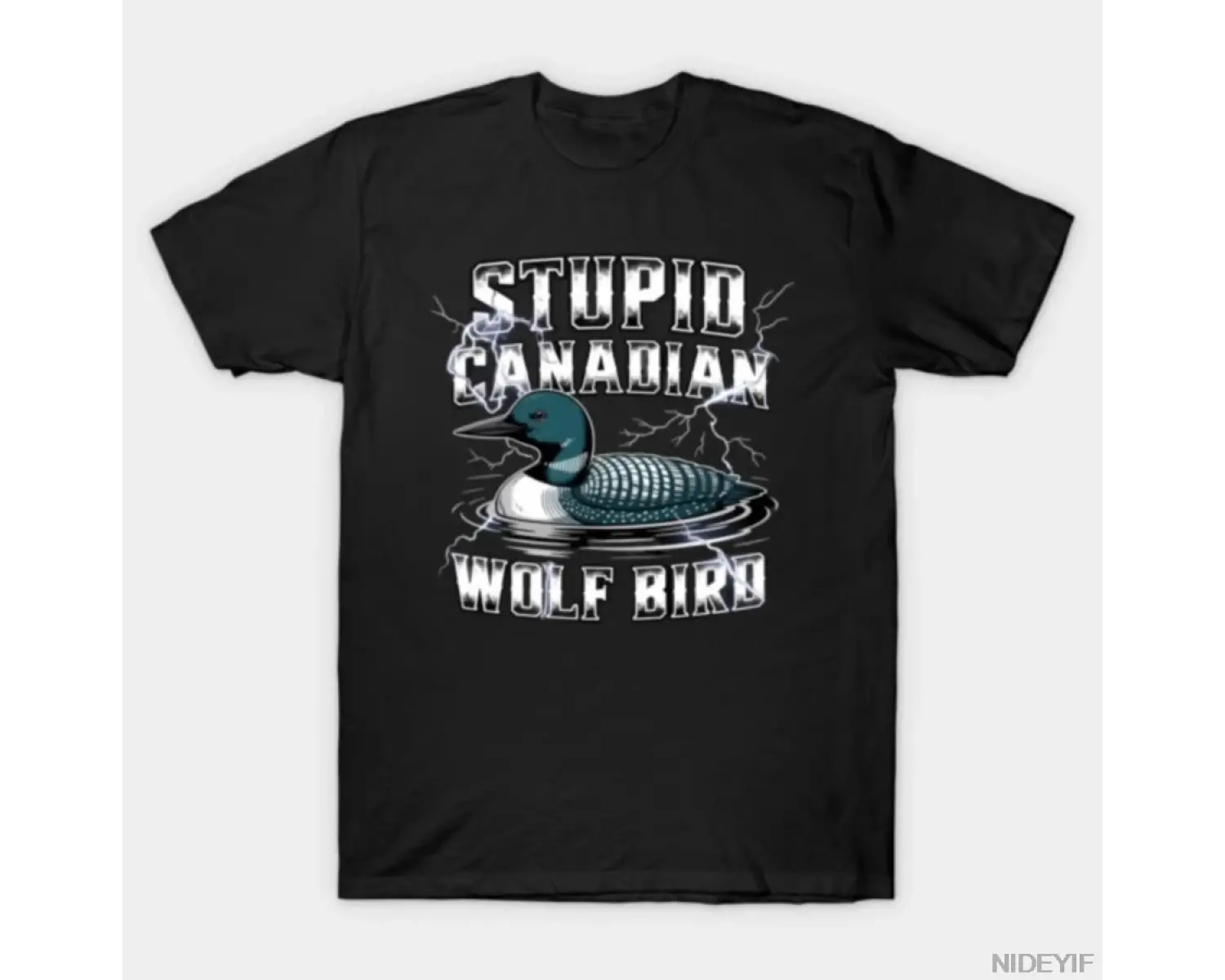 Komik Kanadalı Kuşu Aptal Kurt Kuşu Diyor Meme Sanatı Erkek Kadın Tişörtü %100 Pamuk Tişörtle