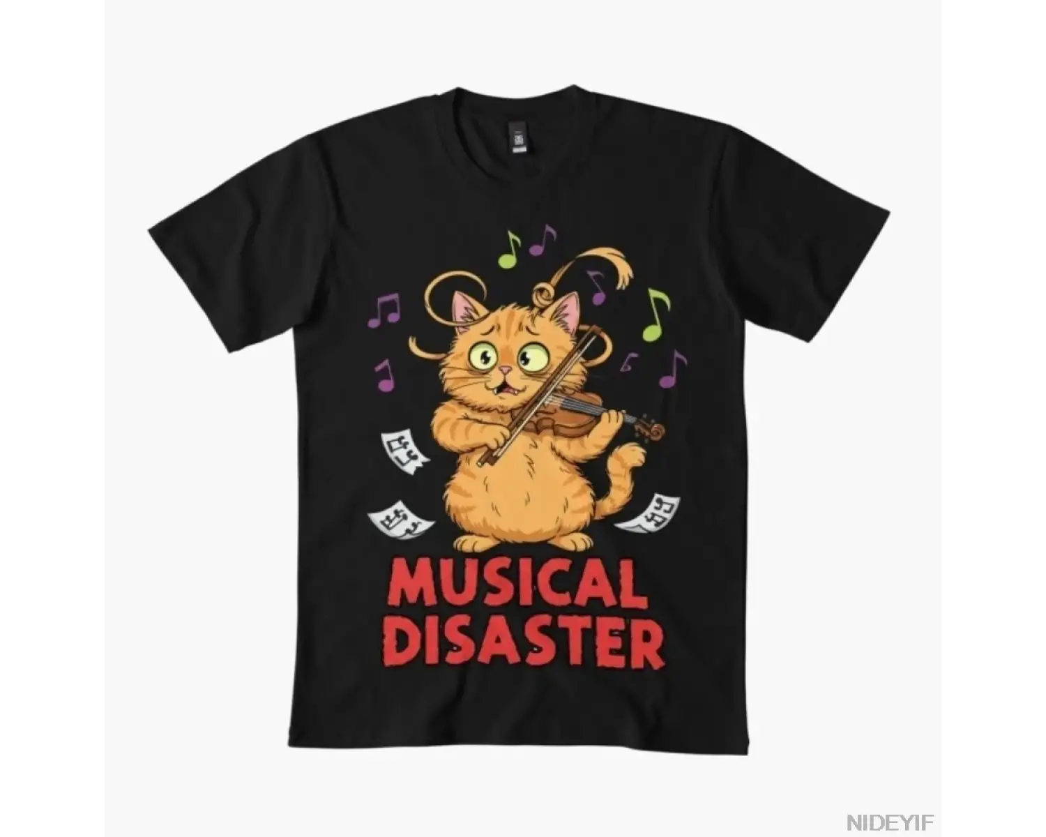 Komik Kedi Keman Fail Meme T-shirt Erkekler Kadınlar Için % 100% Pamuk T Shirt Kısa Kollu Üst