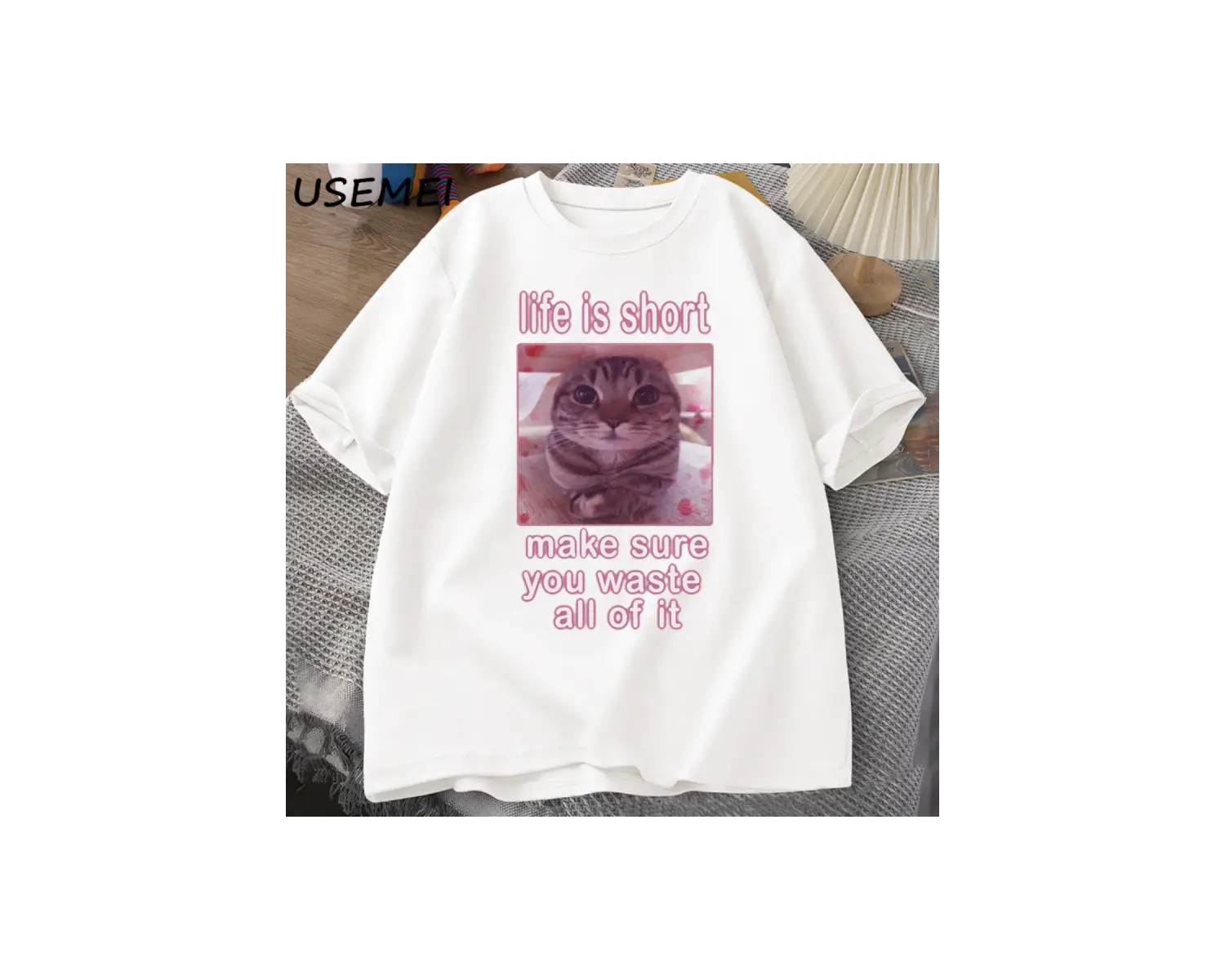 Komik Kedi Meme Grafik Tees Kediler Dank Memes T Shirt Komik Aptal Kediler T-shirt Erkek Kadı