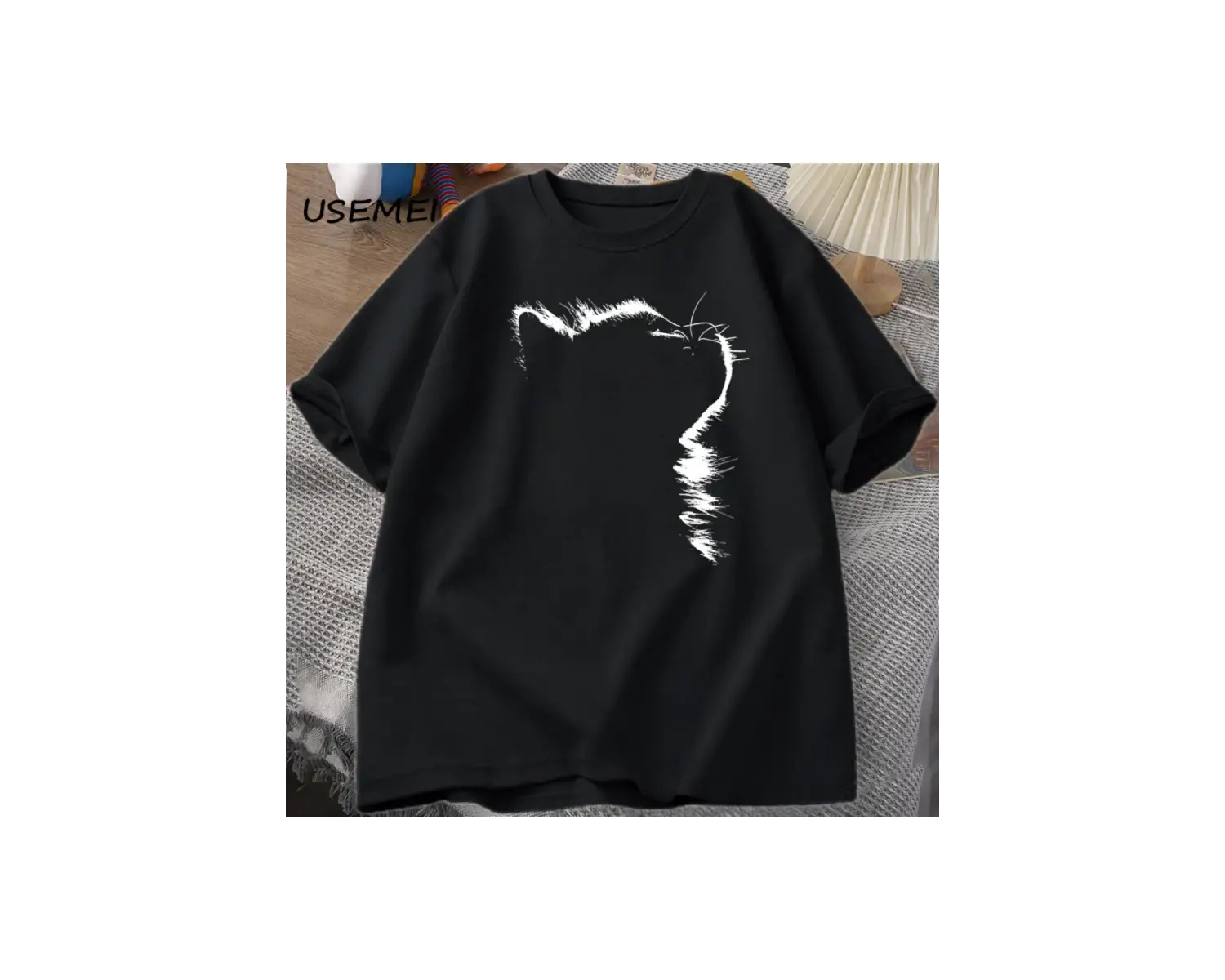 Komik Kitty Kedi Tshirt Erkek Kadın Kedi Sevgilisi Anne TeeRahat Harajuku Pamuk Grafi 2989