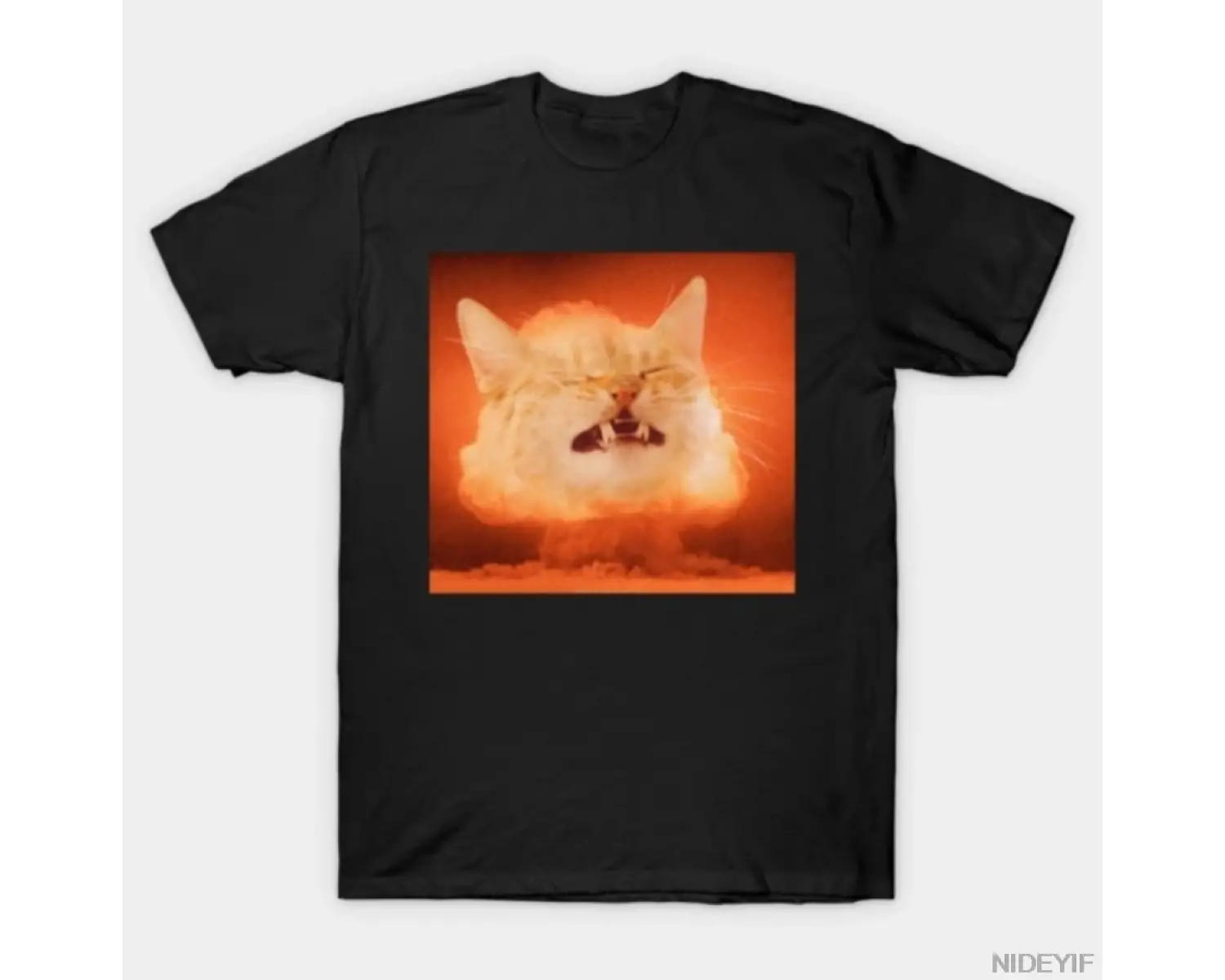 Komik Miyav, Mantar Kedi Meme T-shirt Erkekler Kadınlar Için % 100% Pamuk T Shirt Kısa Kollu