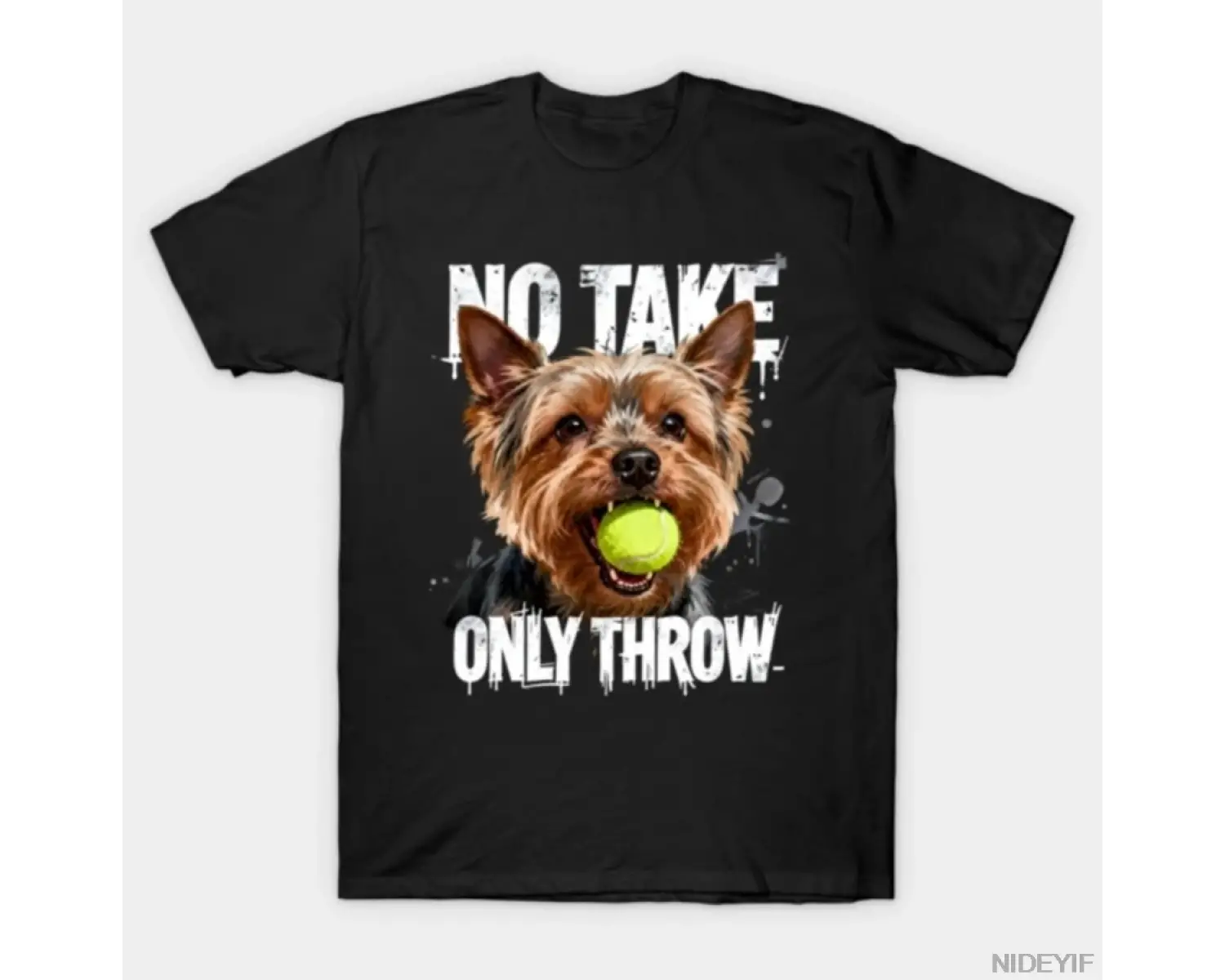 Komik No Take Only Throw Köpek Meme Sanat T-shirt Erkekler Kadınlar Için % 100% Pamuk T Shirt