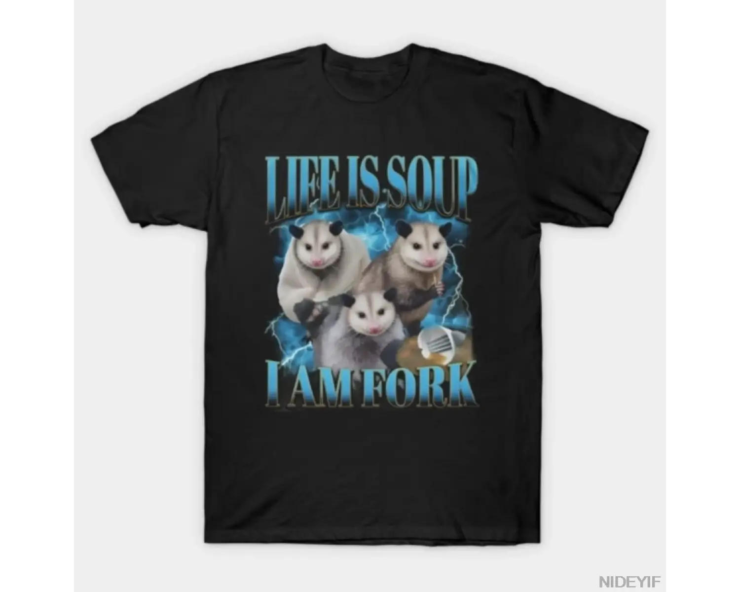 Komik Opossum Meme T-shirt Erkekler Kadınlar Için % 100% Pamuk T Shirt Kısa Kollu Üstler 1229